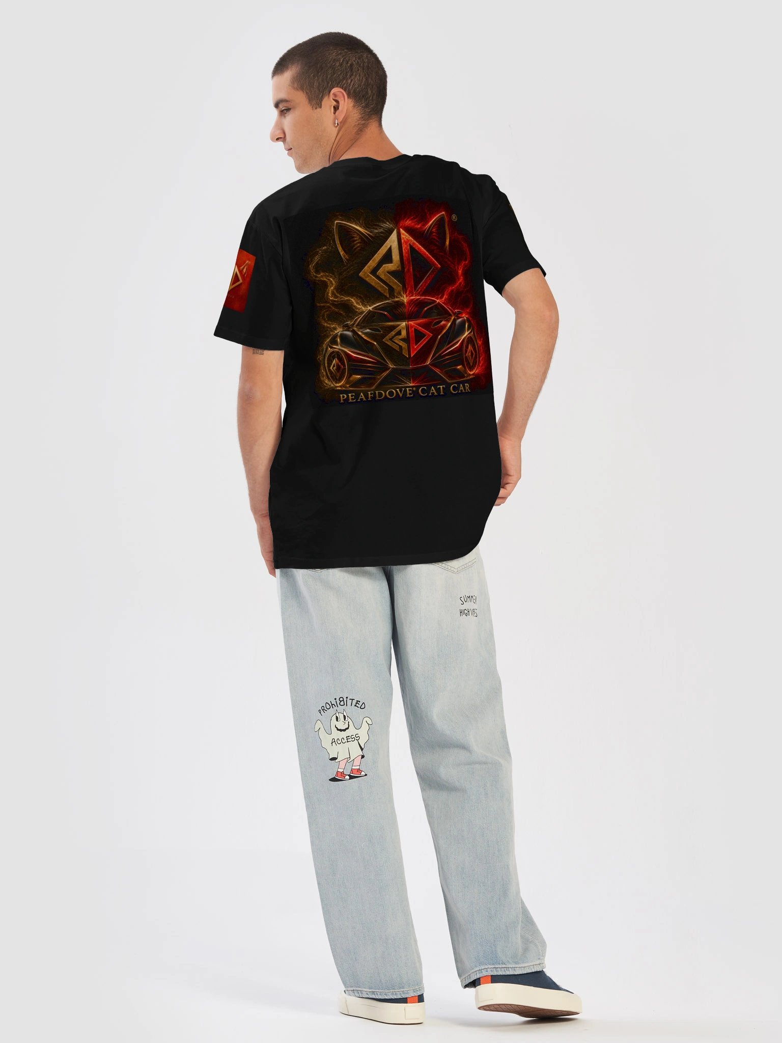 PEAFDOVE® CAT CAR SIGNAL — Black Shirt product image (6)
