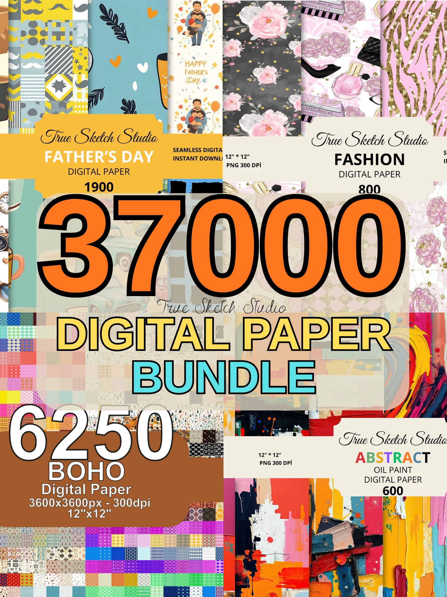 37000 Digital Paper Bundle, Seamless Scrapbook Paper Pack product image (4)