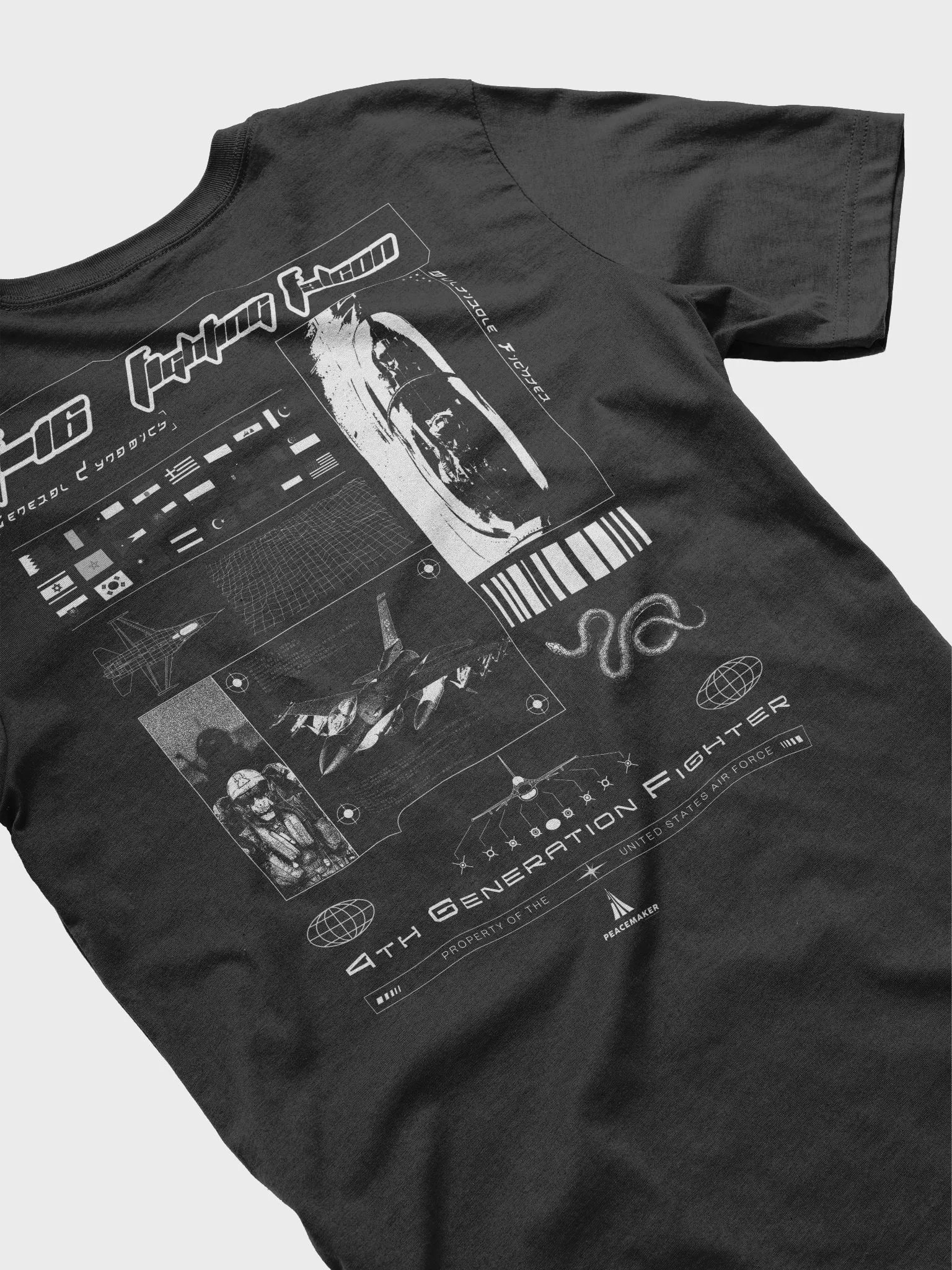 F-16 Premium T-Shirt (black) product image (2)