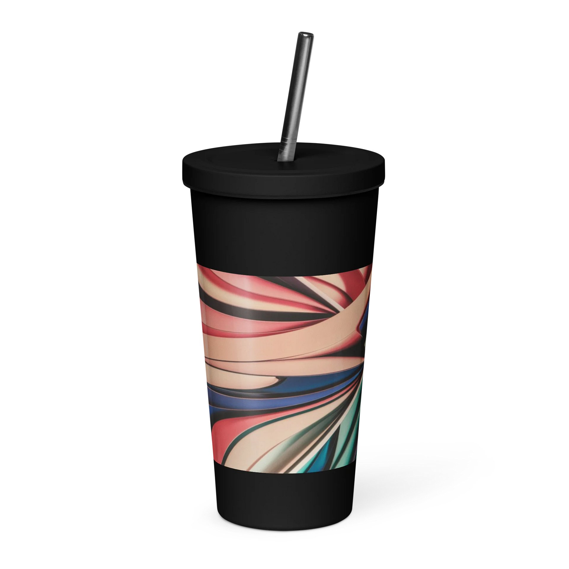 Graphic Grove 20oz Insulated Stainless Steel Tumbler with Straw - Exclusive Abstract Design product image (4)
