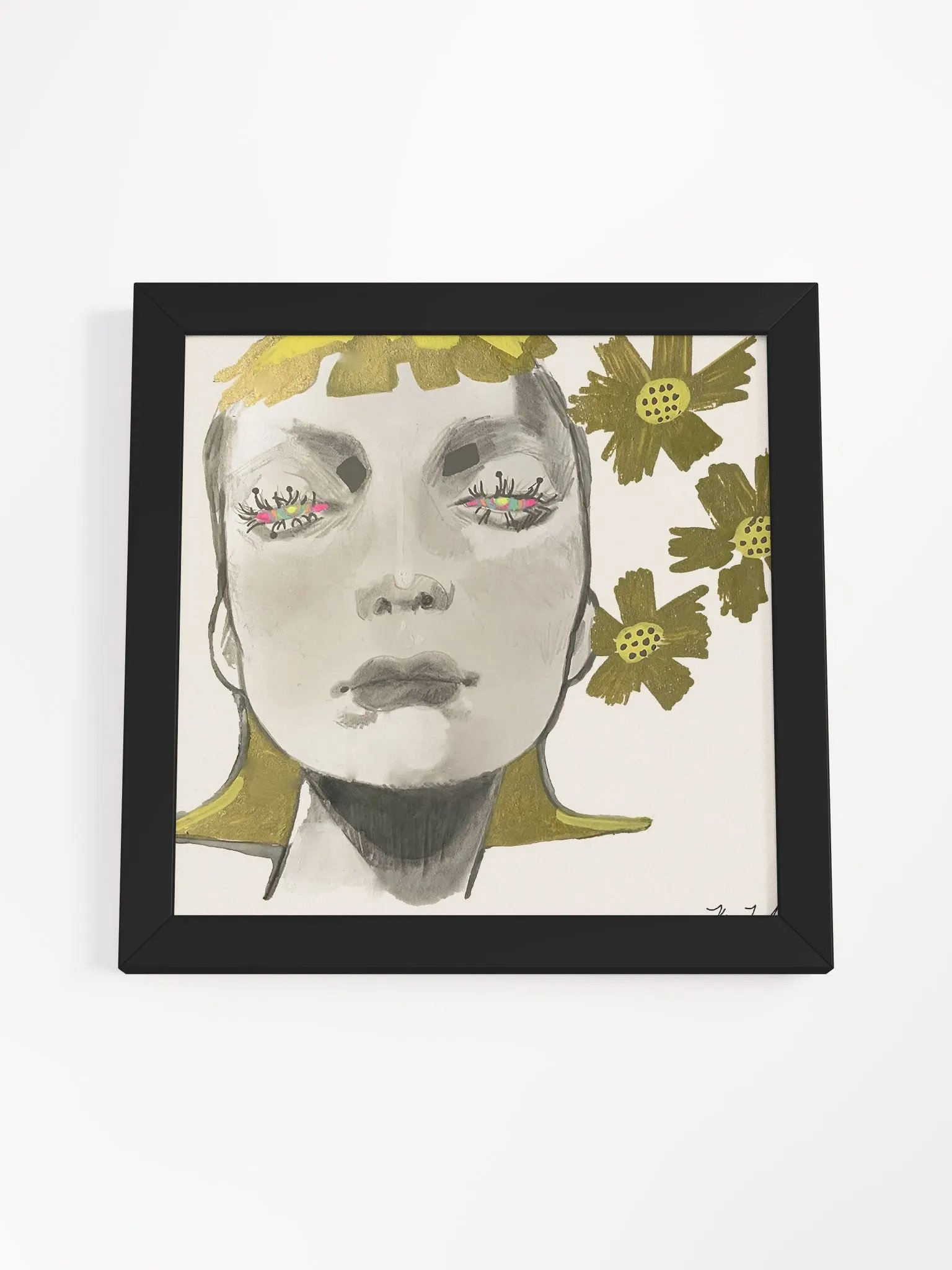 Golden Daisies Square Framed Print product image (16)