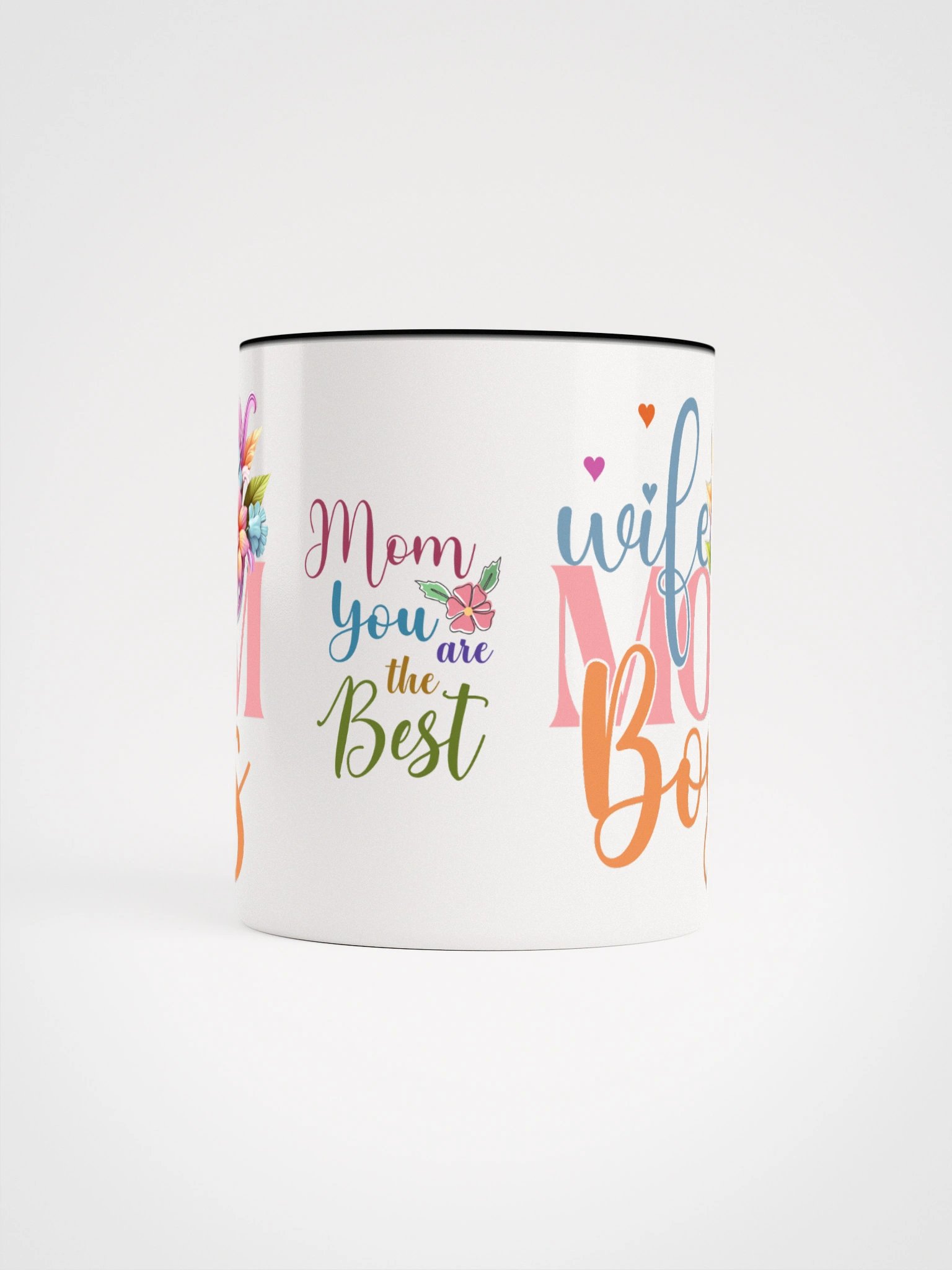 Wife Mom Boss Floral Ceramic Mug product image (67)