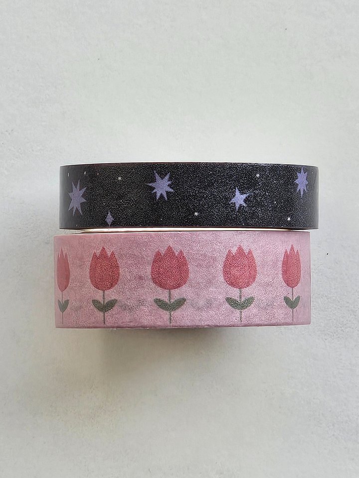 [Set] Starry Night and Tulip Garden: Washi Tape product image (1)