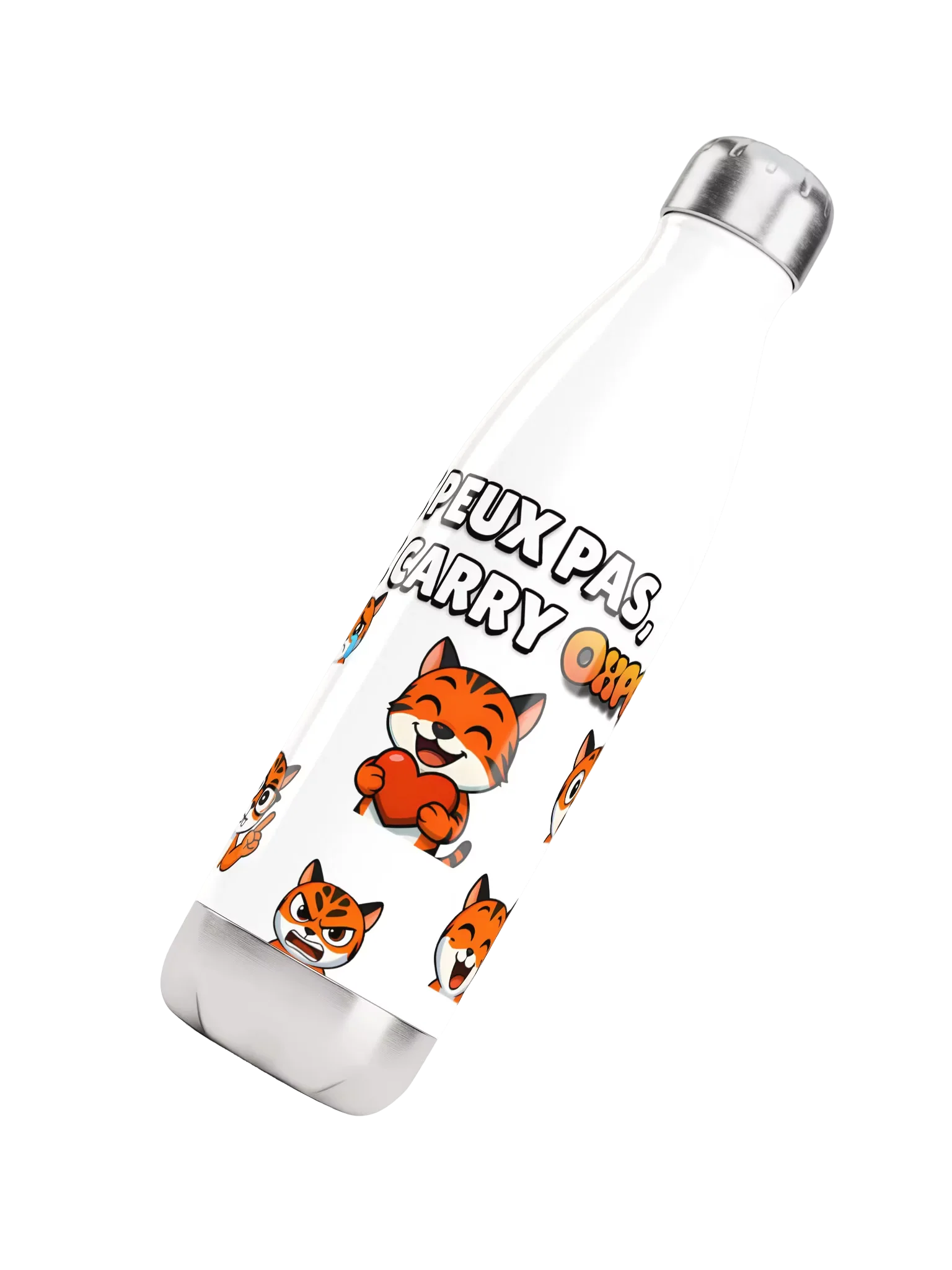 Gourde en acier inoxydable "Je peux pas, je carry Oxpros" product image (7)