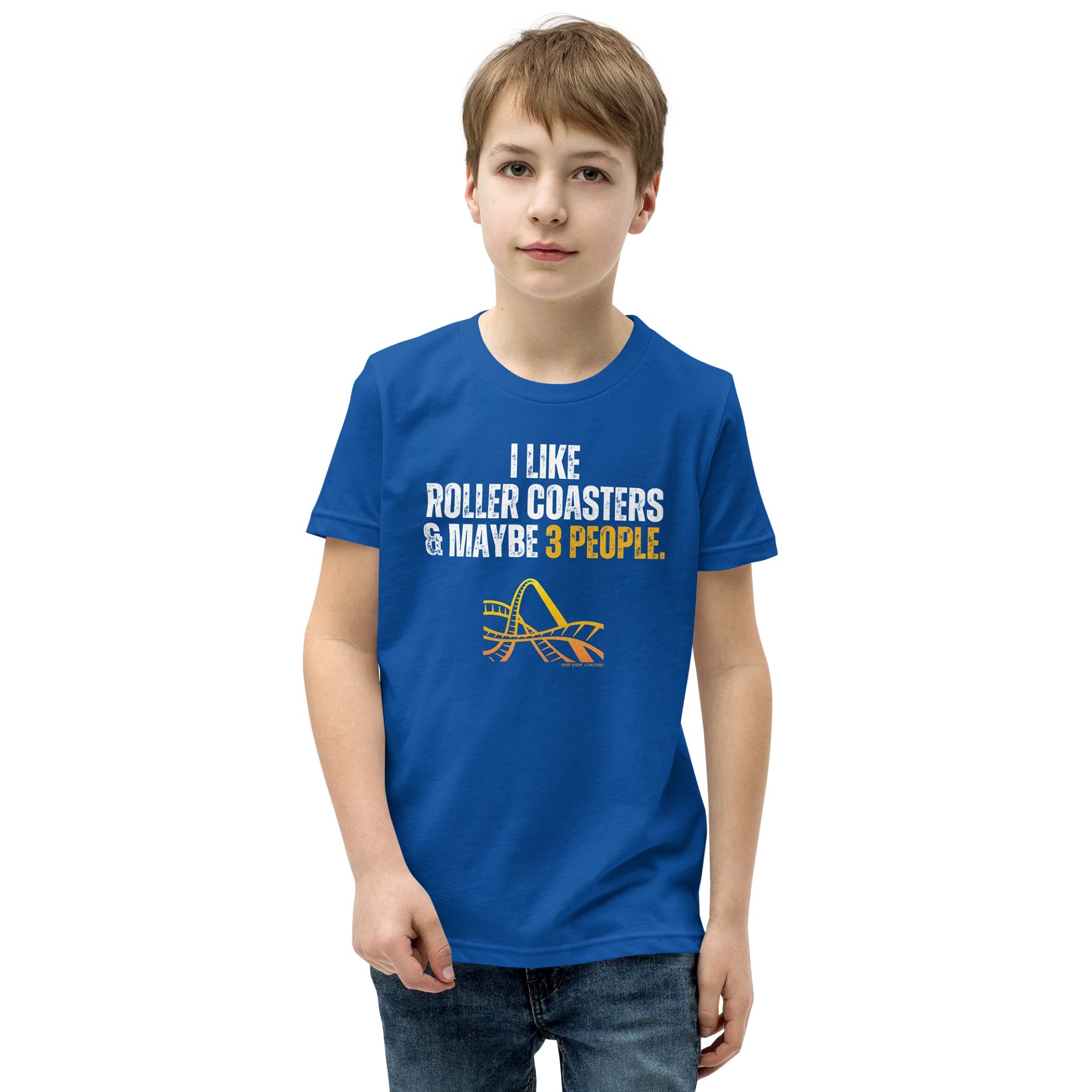 I Like Roller Coasters & Maybe 3 People - Youth Tee product image (2)