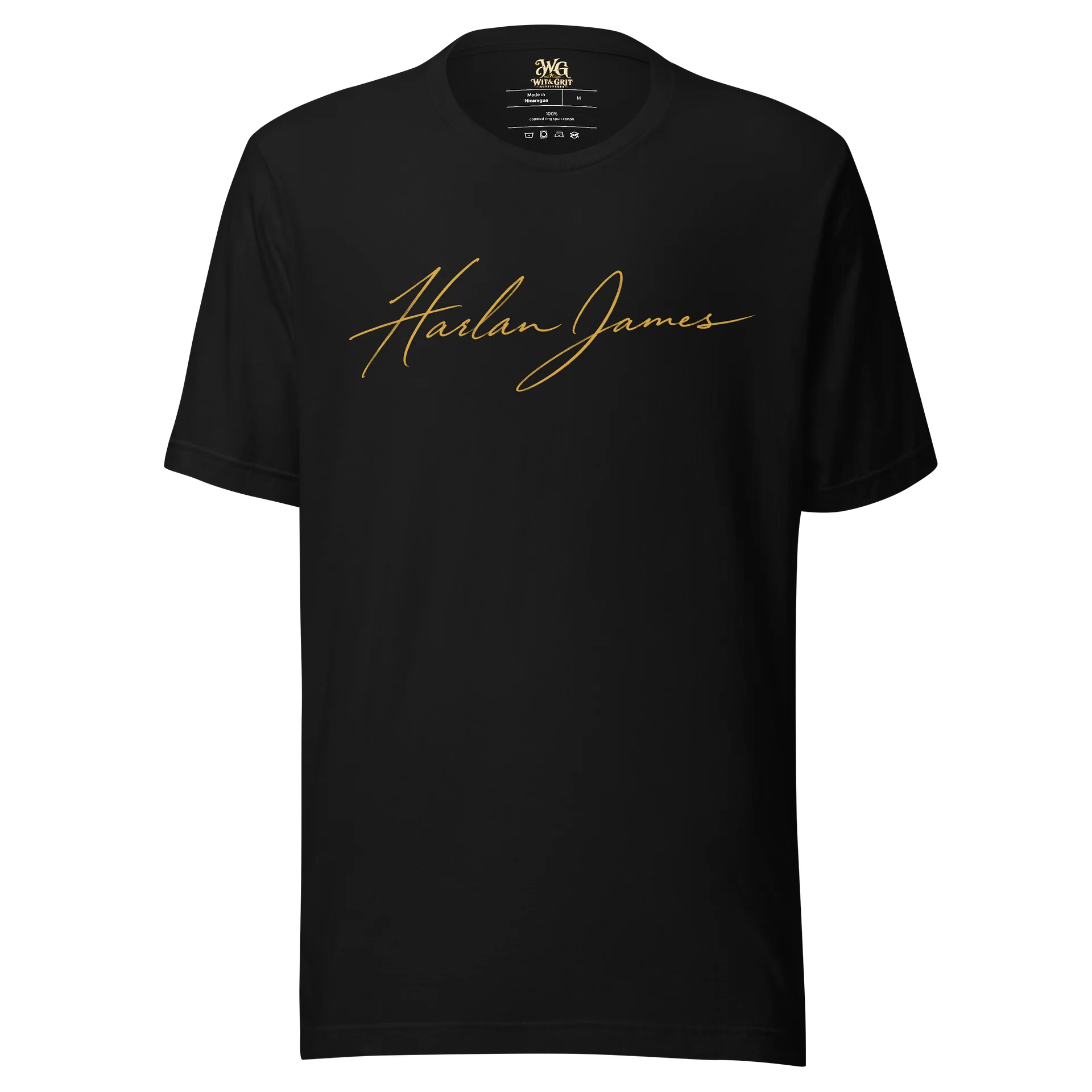 Harlan James – Signature Tee | Black & Gold product image (1)