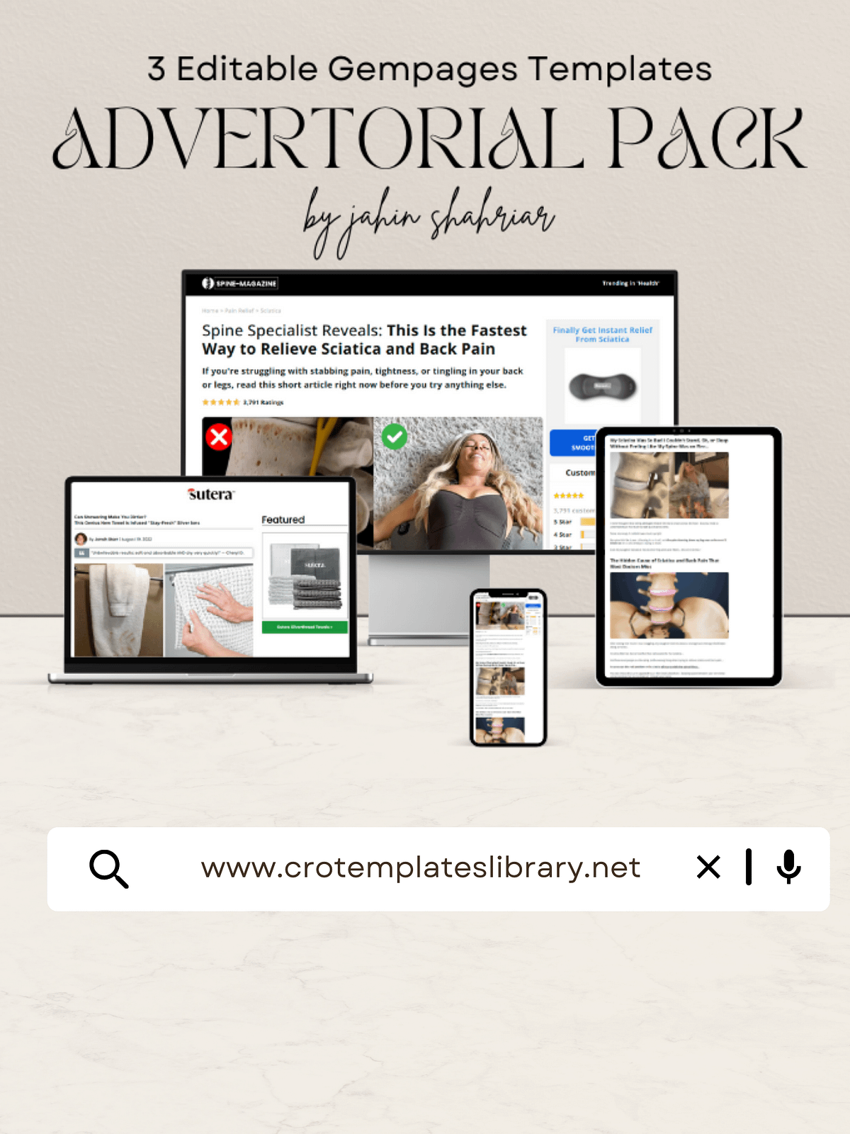 3 Gempages Advertorial Templates Pack CRO Templates Library