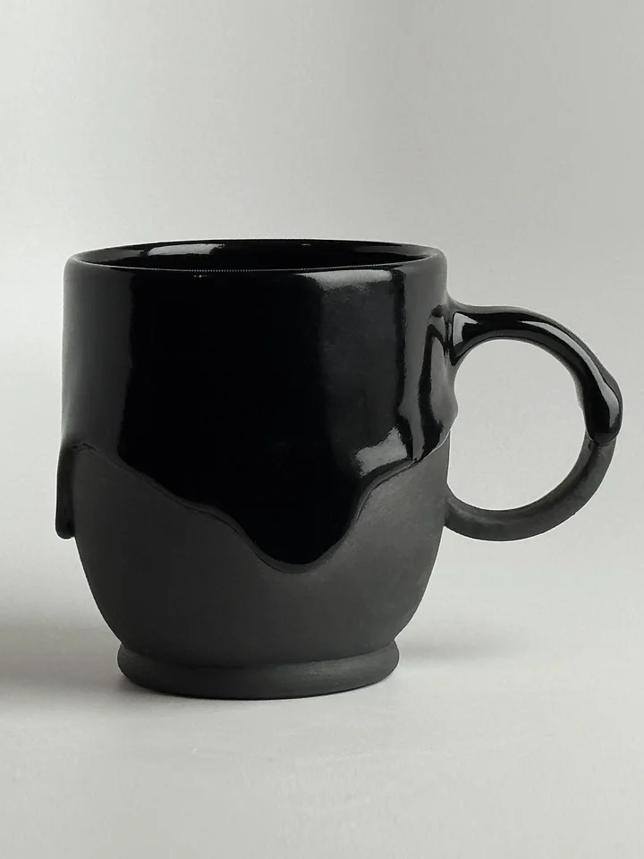 Monochrome Black Drip Mug 2 product image (1)