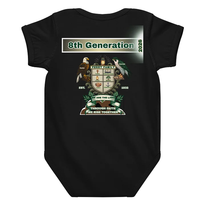 Perry Family Reunion 2026 Rabbit Skins Baby Jersey Bodysuit– 8th Generation | Legacy Edition product image (2)