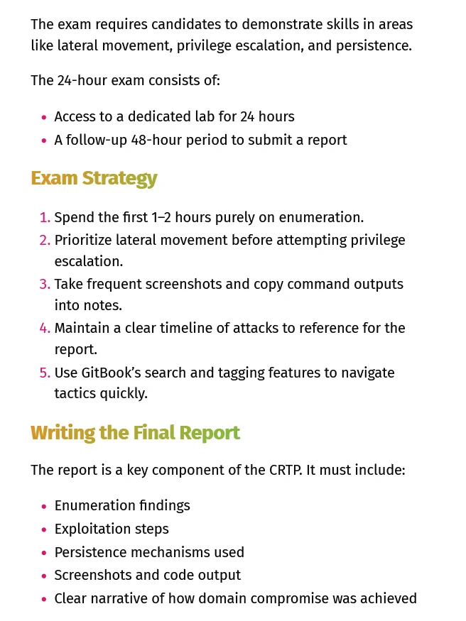 Certified Red Team Professional (CRTP) Study Notes & Guide (Unofficial) + FREE CHEAT SHEET product image (2)