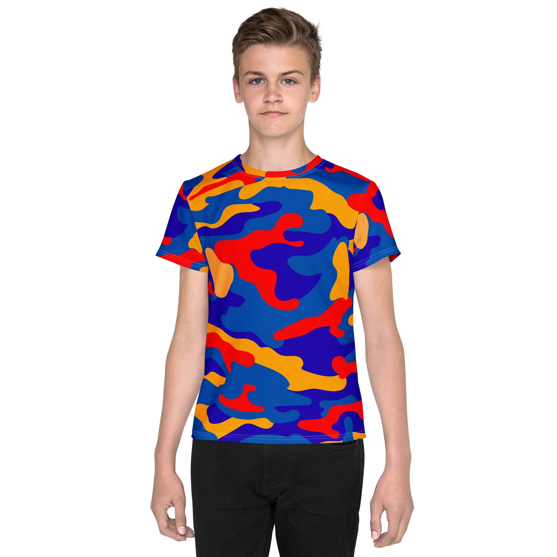 Kids Camo T-Shirt – Bold Multi-Color Graphic Tee product image (1)