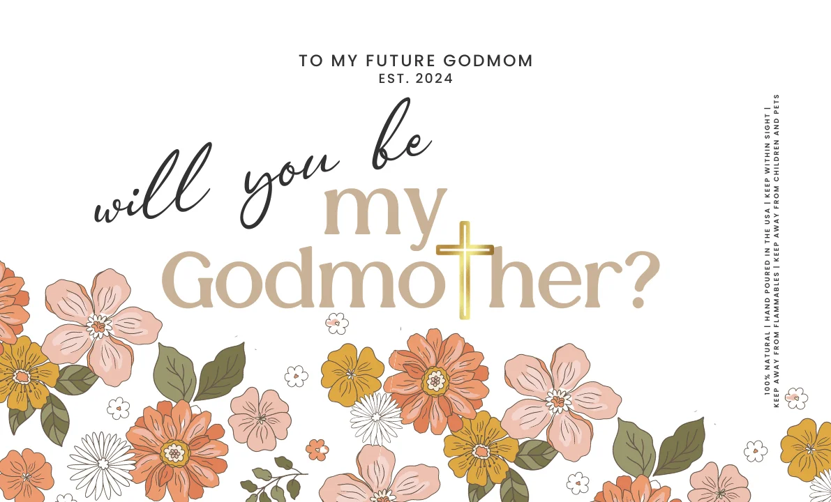 Floral godmother proposal candle product image (5)