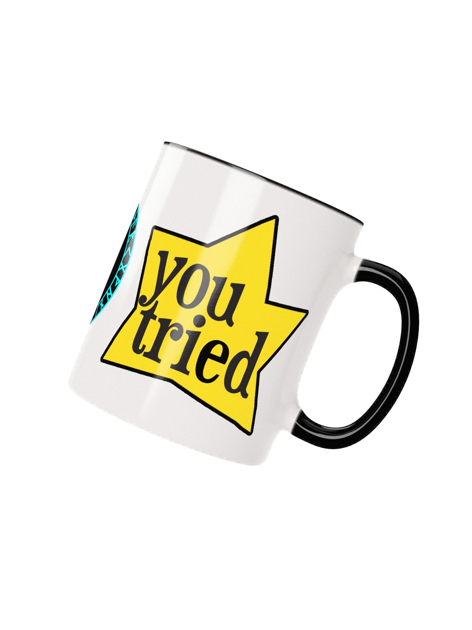 You Tried Glossy Black Handled Mug product image (4)