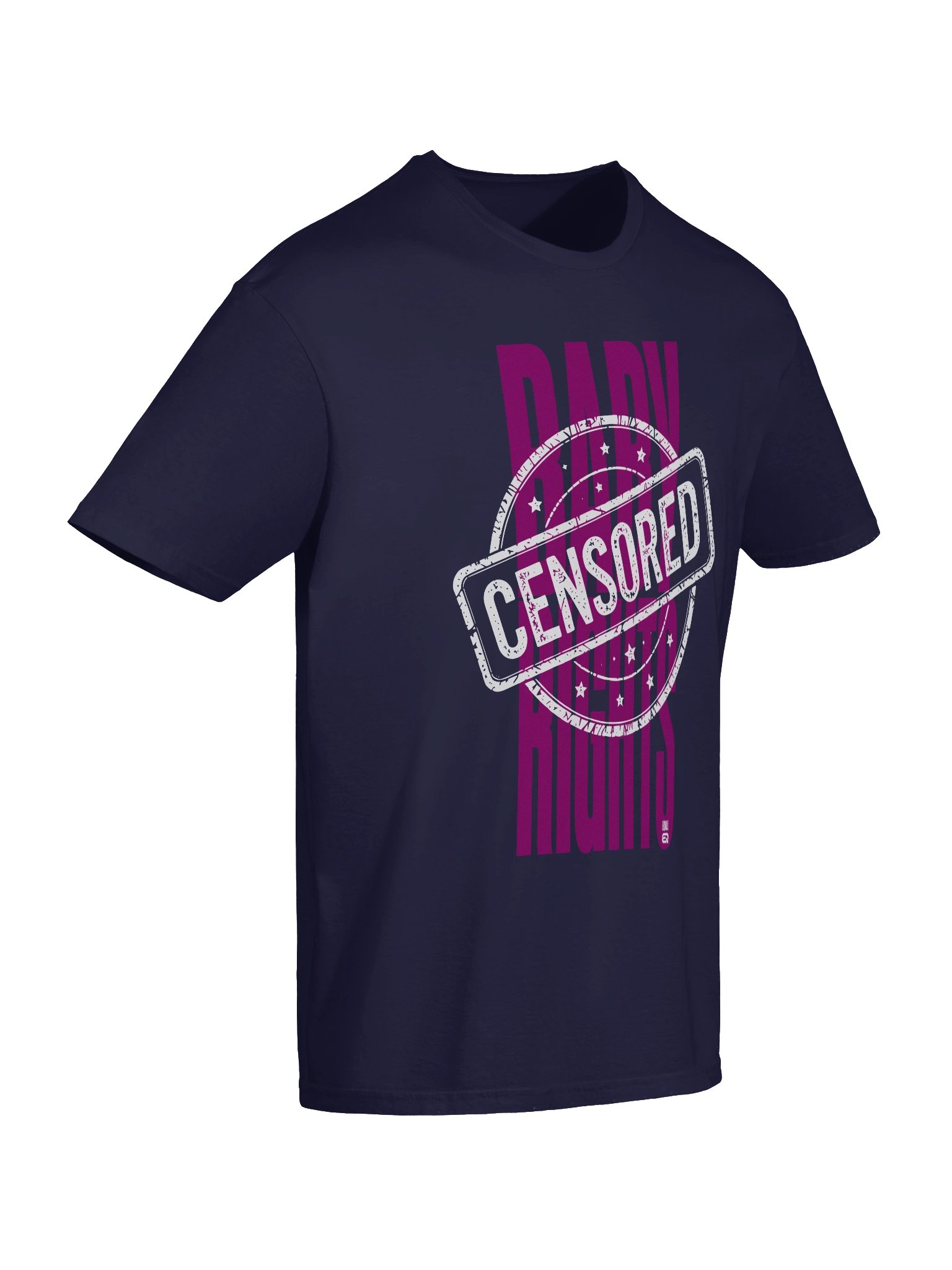 Censored_Baby Rights Gildan Unisex Softstyle T-shirt_EQALL® Essentials_ Pink / White product image (6)