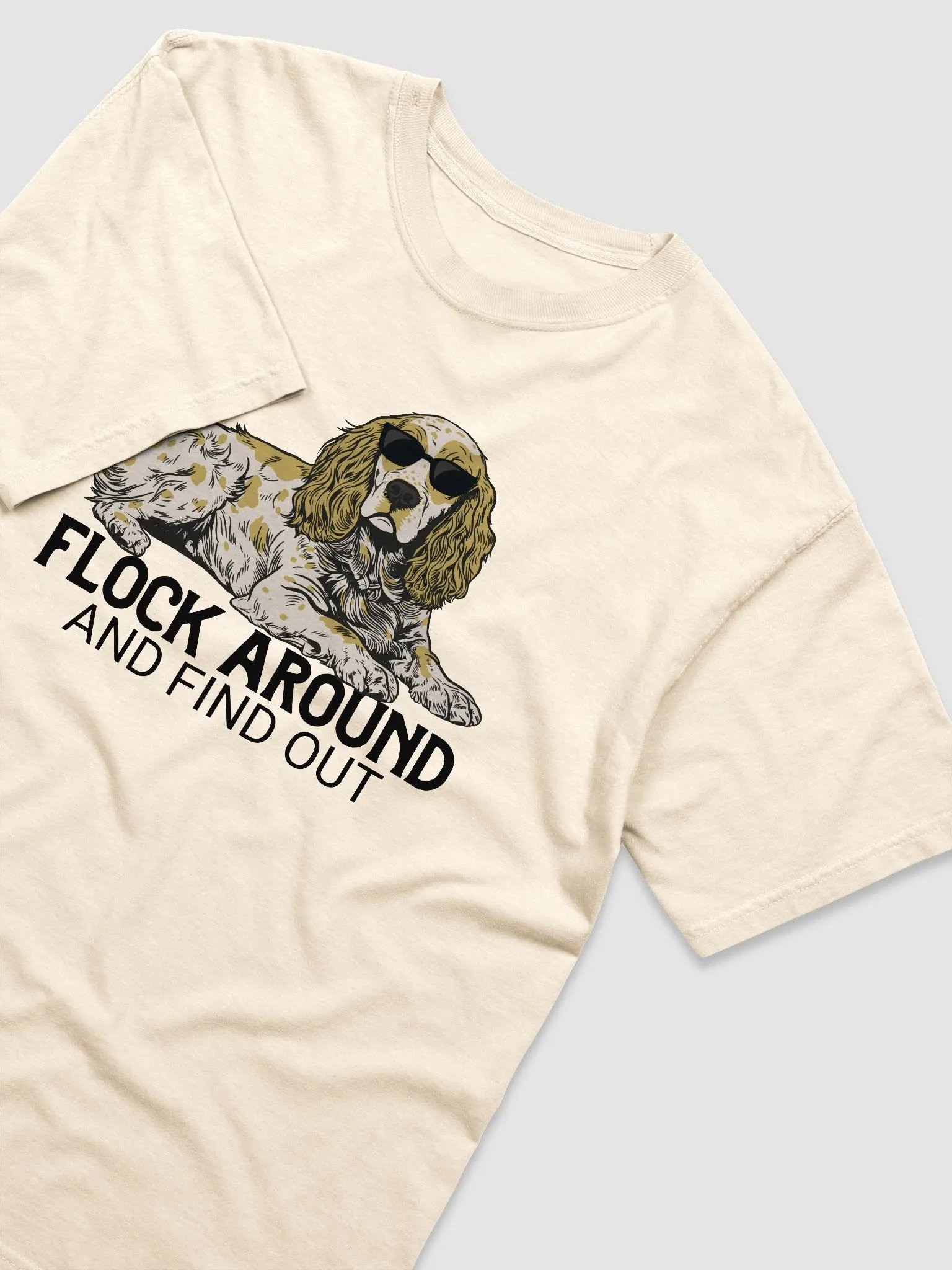 Flock Around and Find Out T-Shirt of a Cocker Spaniel(Lemon Roan) | Funny T-Shirt for Hunting Dog Paw-rents product image (6)