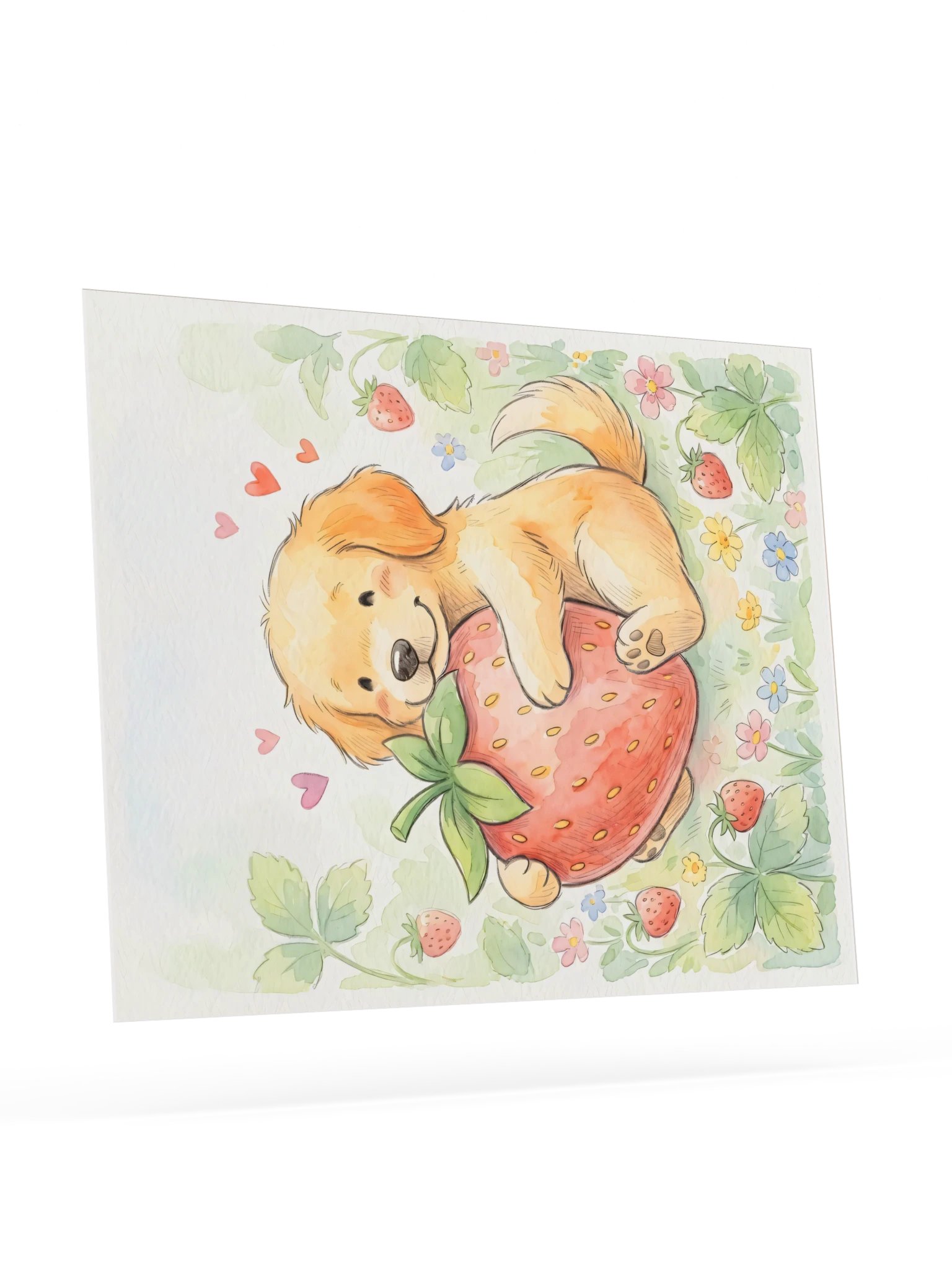 Strawberry Hug Golden Poster product image (23)