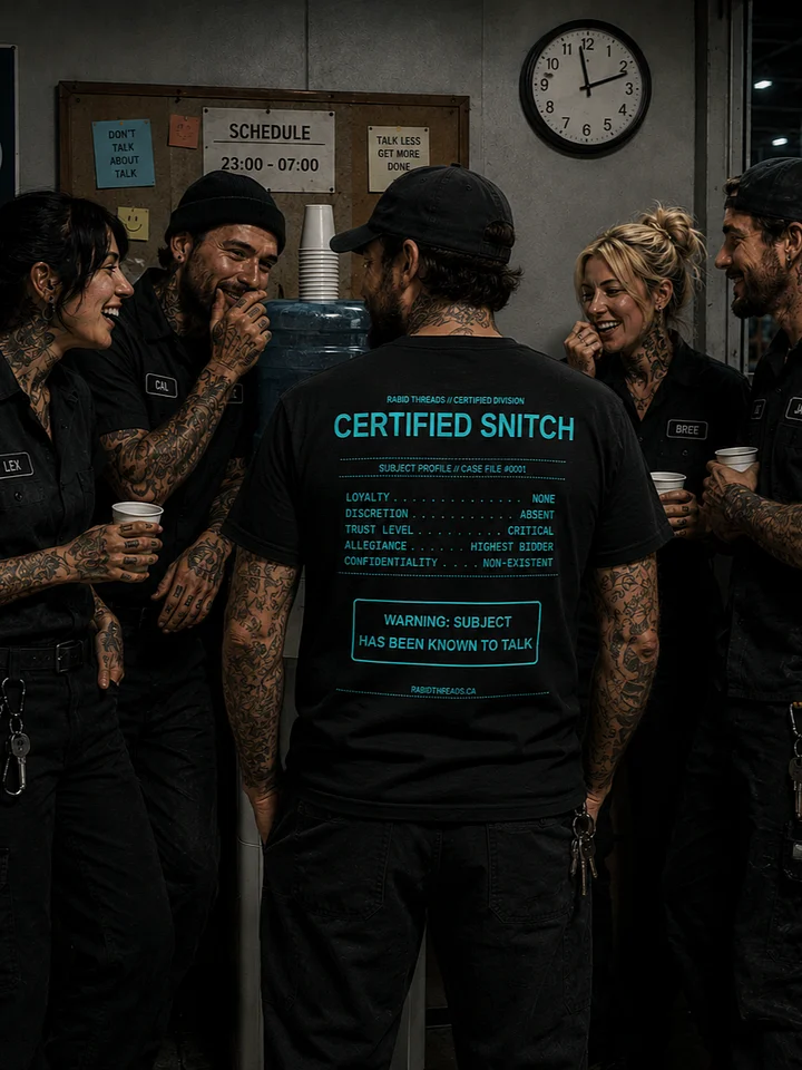 Certified Snitch™ Heavyweight Tee | Case File #0001 product image (1)