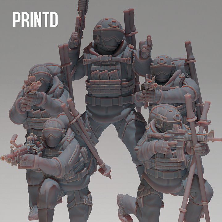 Arctic Navy Seals - Modern Warfare Wargame Hobby Resin Scale Models product image (1)