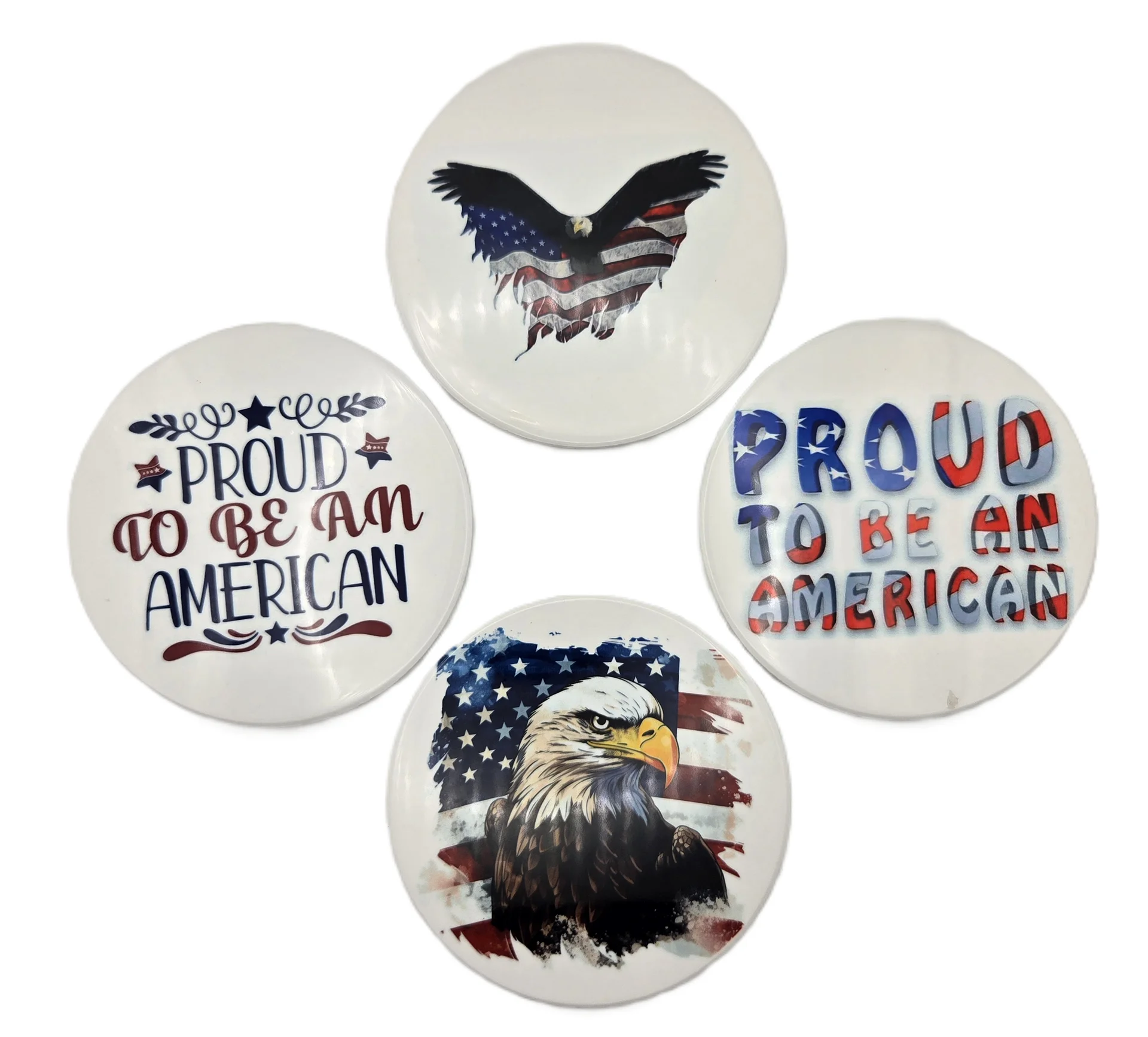 Set of 4 Patriotic Round Coaster's product image (1)
