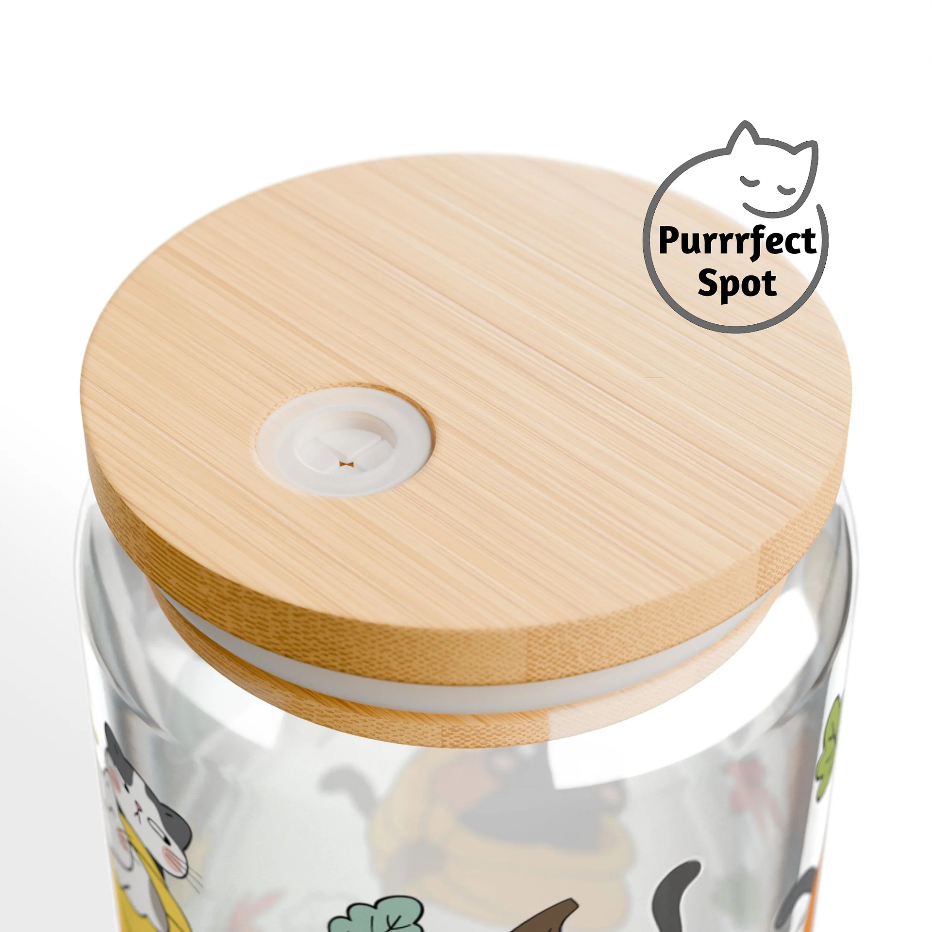 Fall Cats 16oz Glass Can Cup – Cute Autumn Pumpkin Cat Cup 🍂🐾🎃 product image (3)