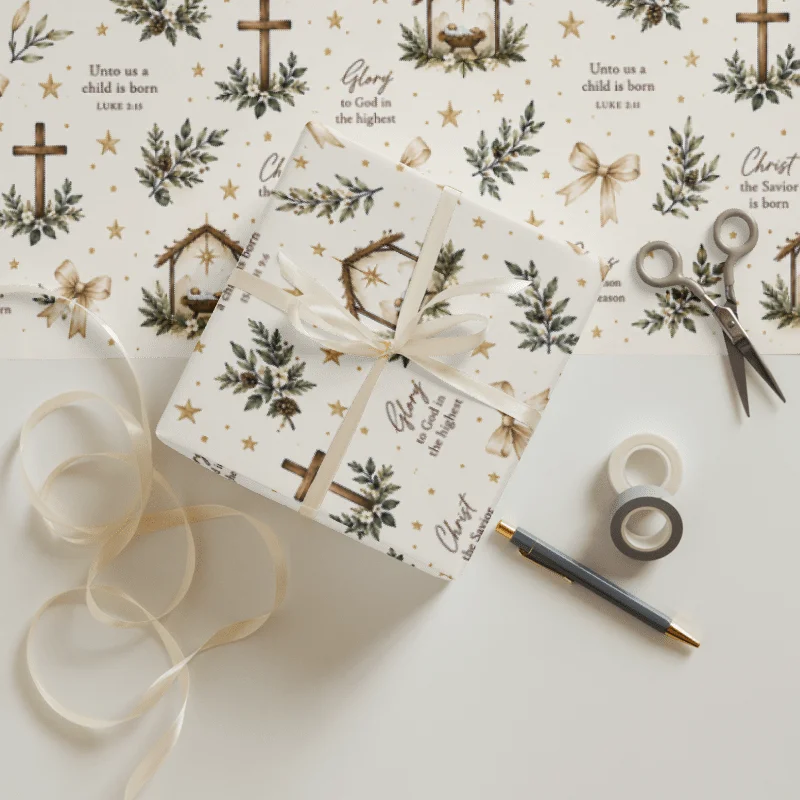 Wrapped in Faith Christmas Collection - Faith-Based Wrapping Paper product image (1)
