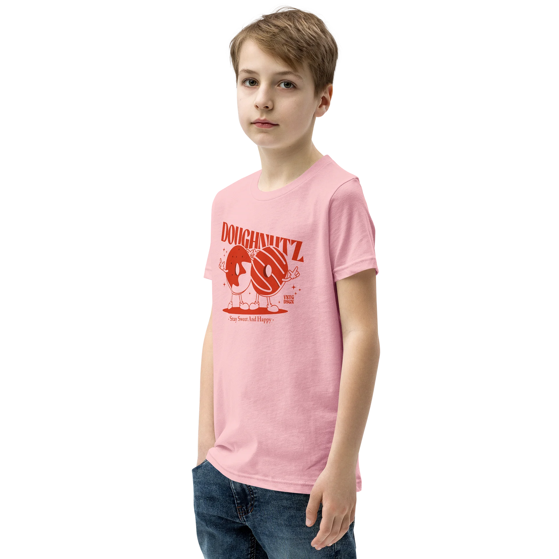 Doughnutz – Stay Sweet & Happy | Retro Kids T-Shirt product image (2)