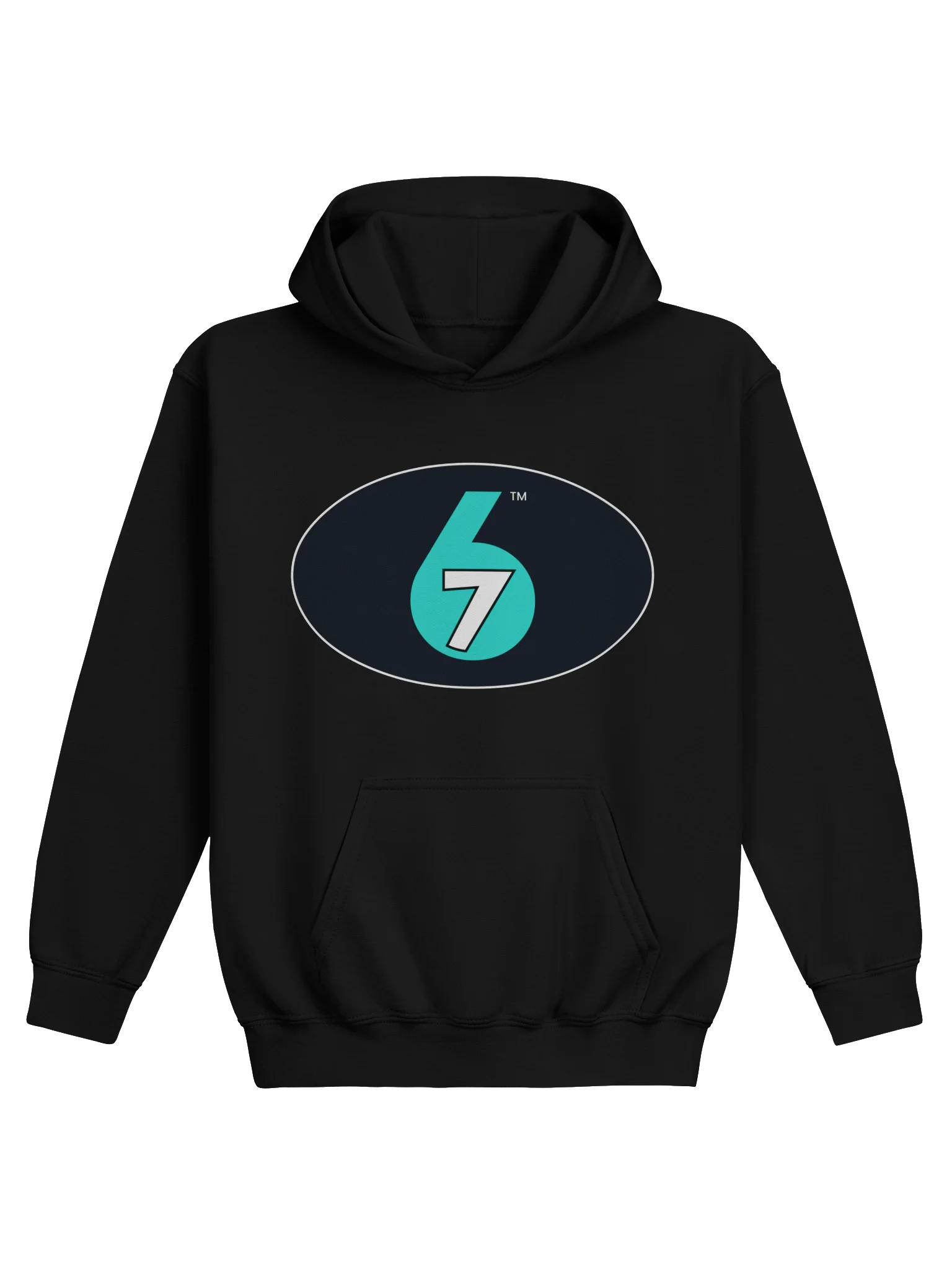Kids Pullover Hoodie - Black, Logo on Front product image (1)