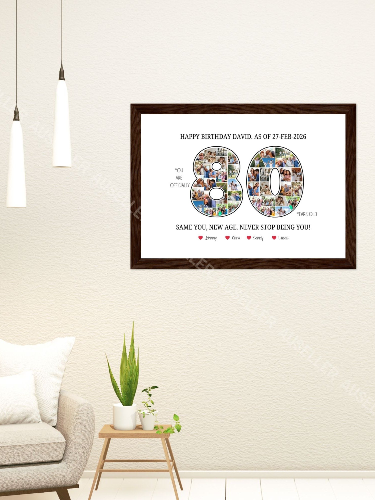 80th Birthday Photo Collage Poster - Canva Template product image (9)