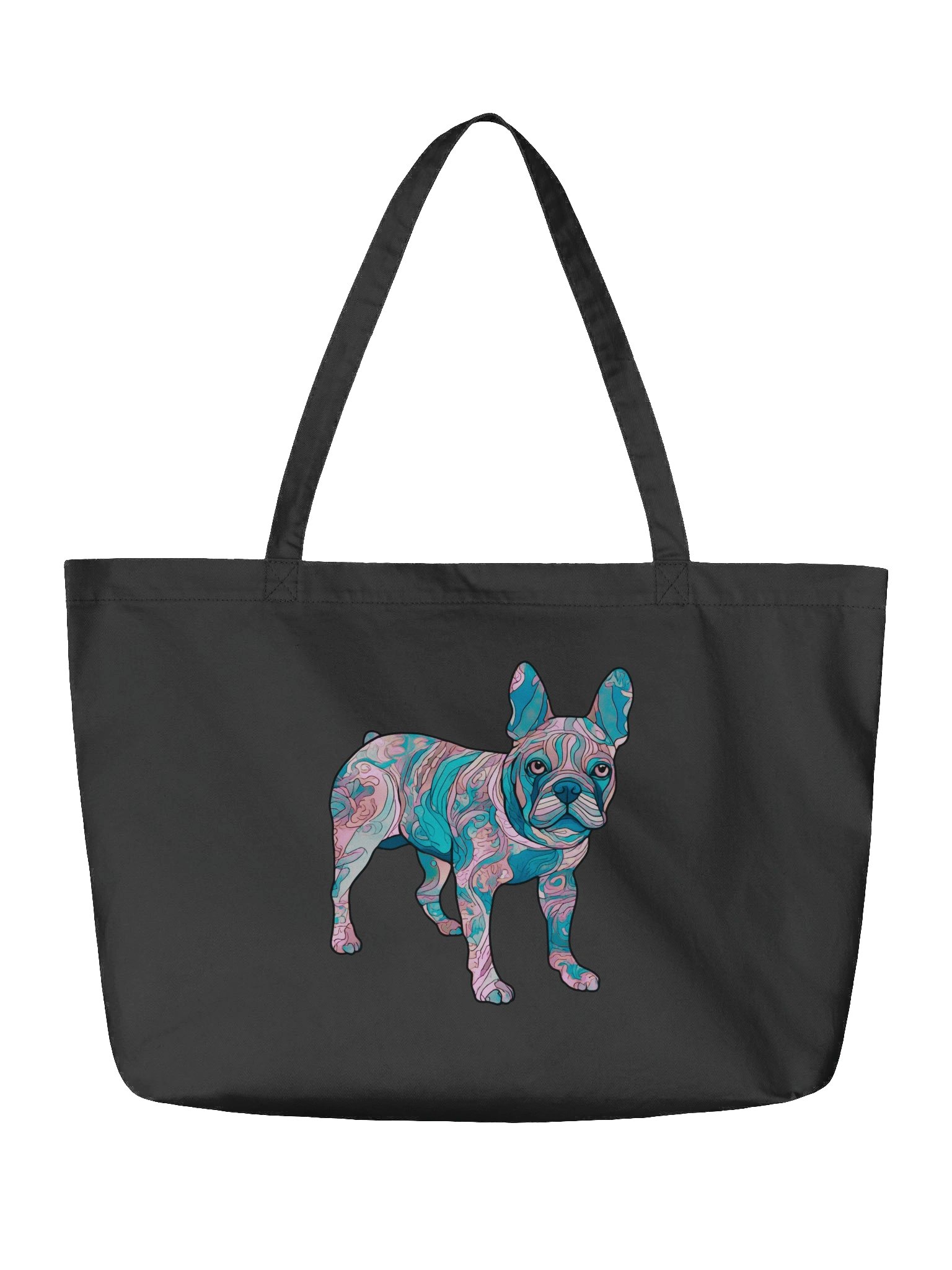 Groovy Frenchie #2 - Eco-conscious Organic Cotton Tote product image (3)