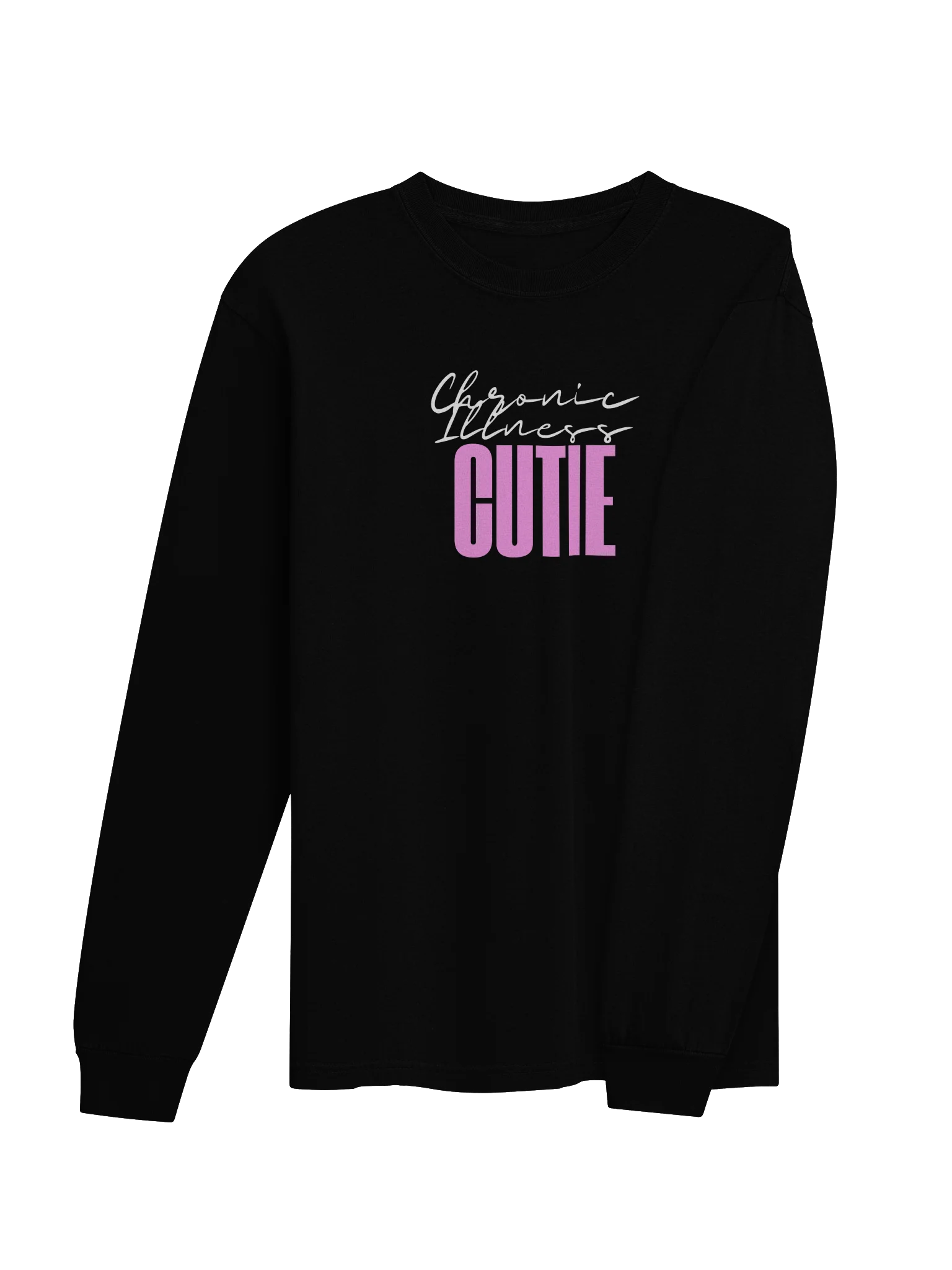 Chronic Illness Cutie (text only) long sleeve tee product image (4)