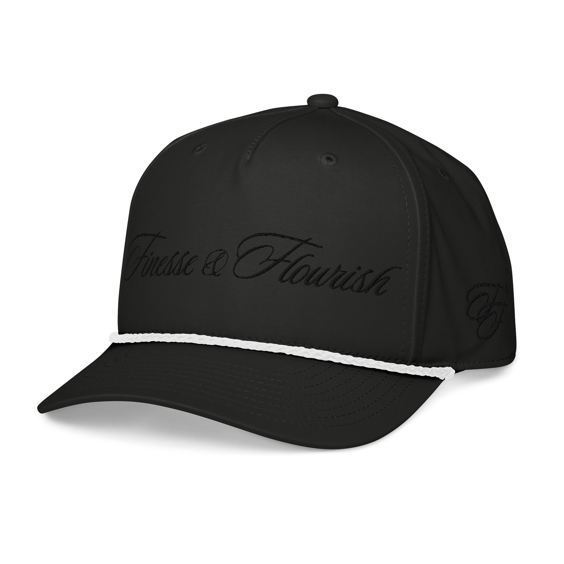 F&F Script Five-Panel Classic Rope Cap (BLK) product image (4)