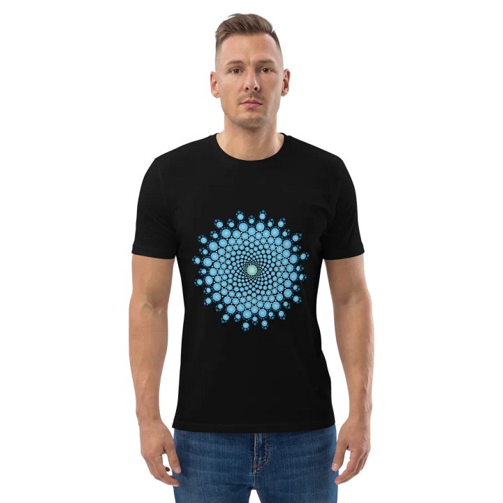Blue Dot Mandala Unisex Organic T-Shirt product image (2)