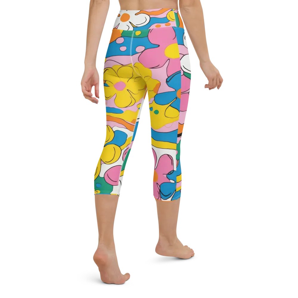 Retro Floral All-over Print Capri Leggings product image (6)