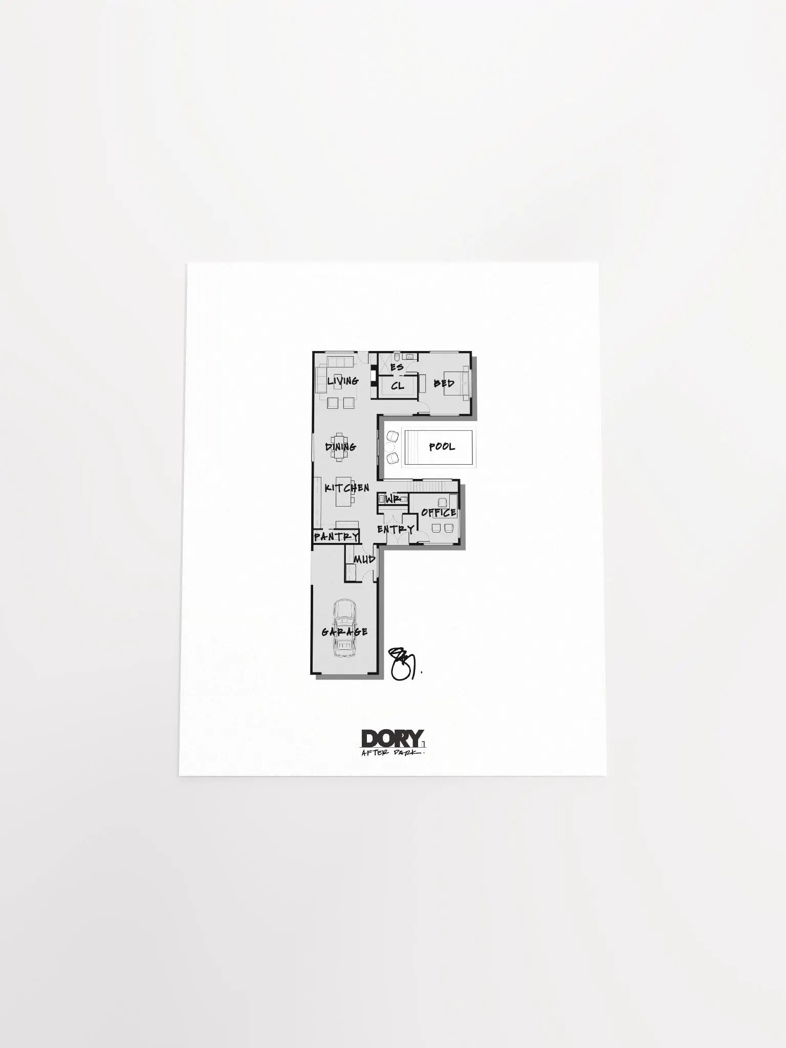 Alphabet Floor Plan Poster - F product image (4)