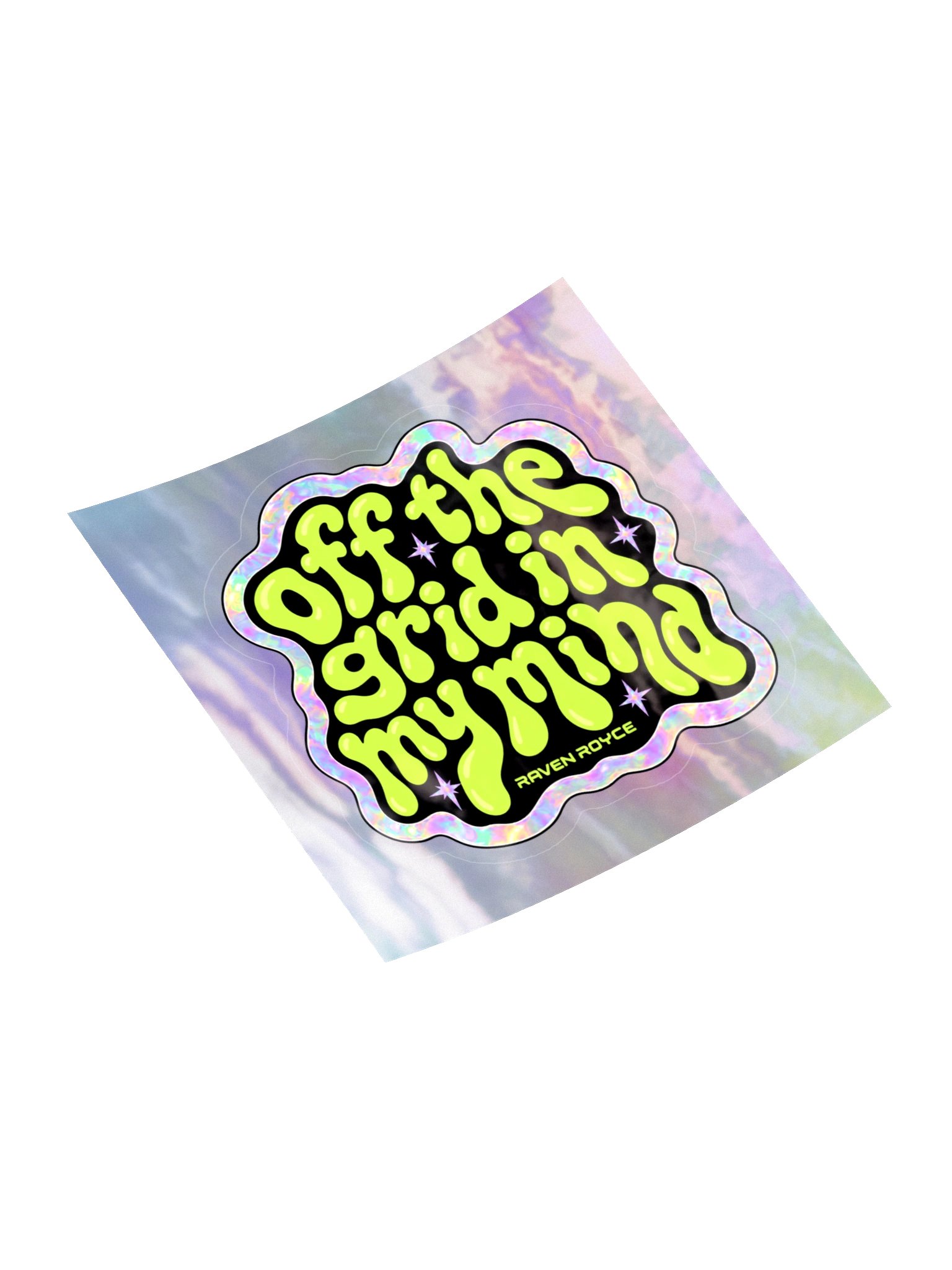 OFF THE GRID big holographic sticker product image (12)