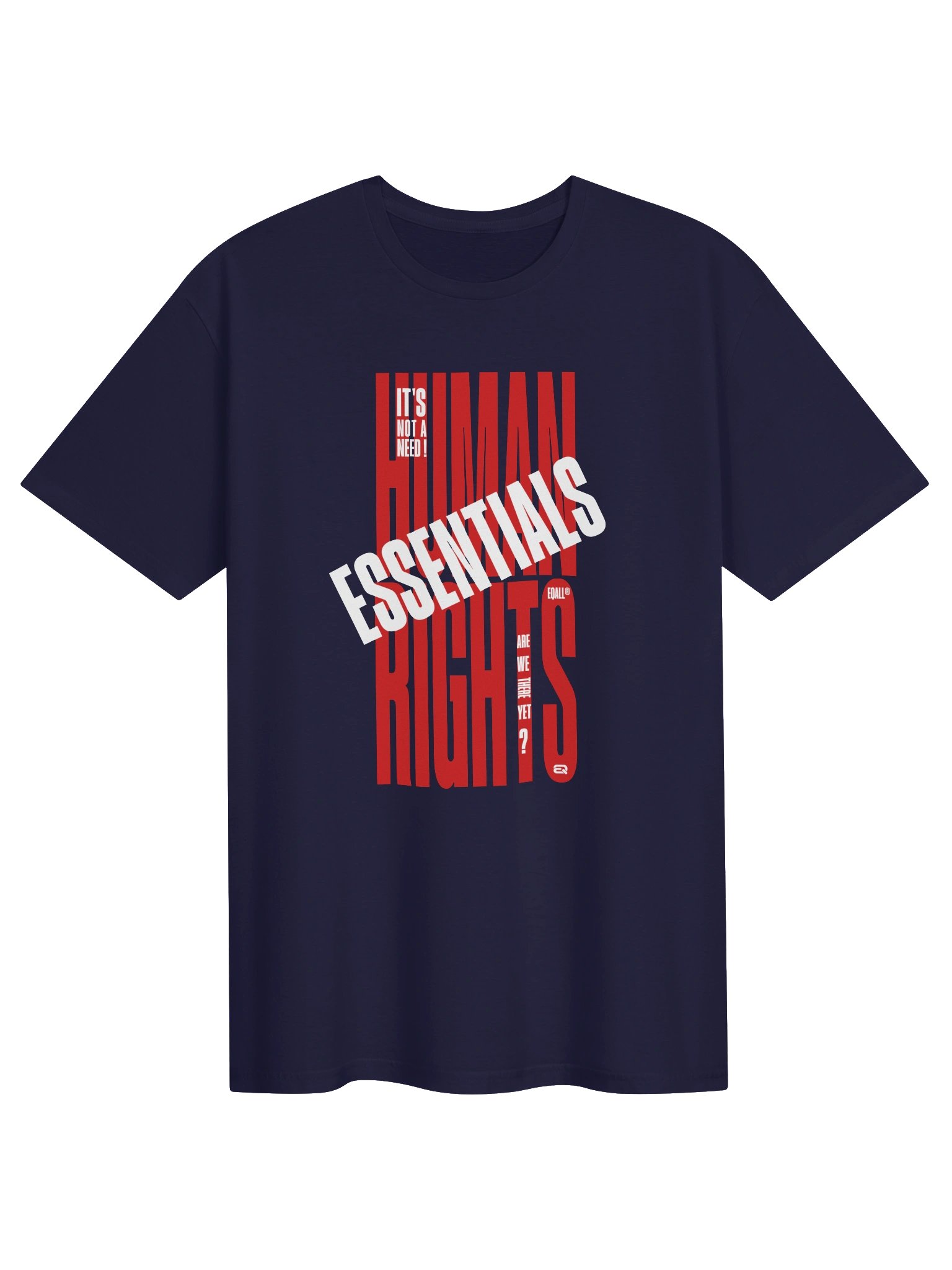 EQALL® Essentials Human Rights Matter Unisex Soft-Style T-Shirt_Red / White product image (1)