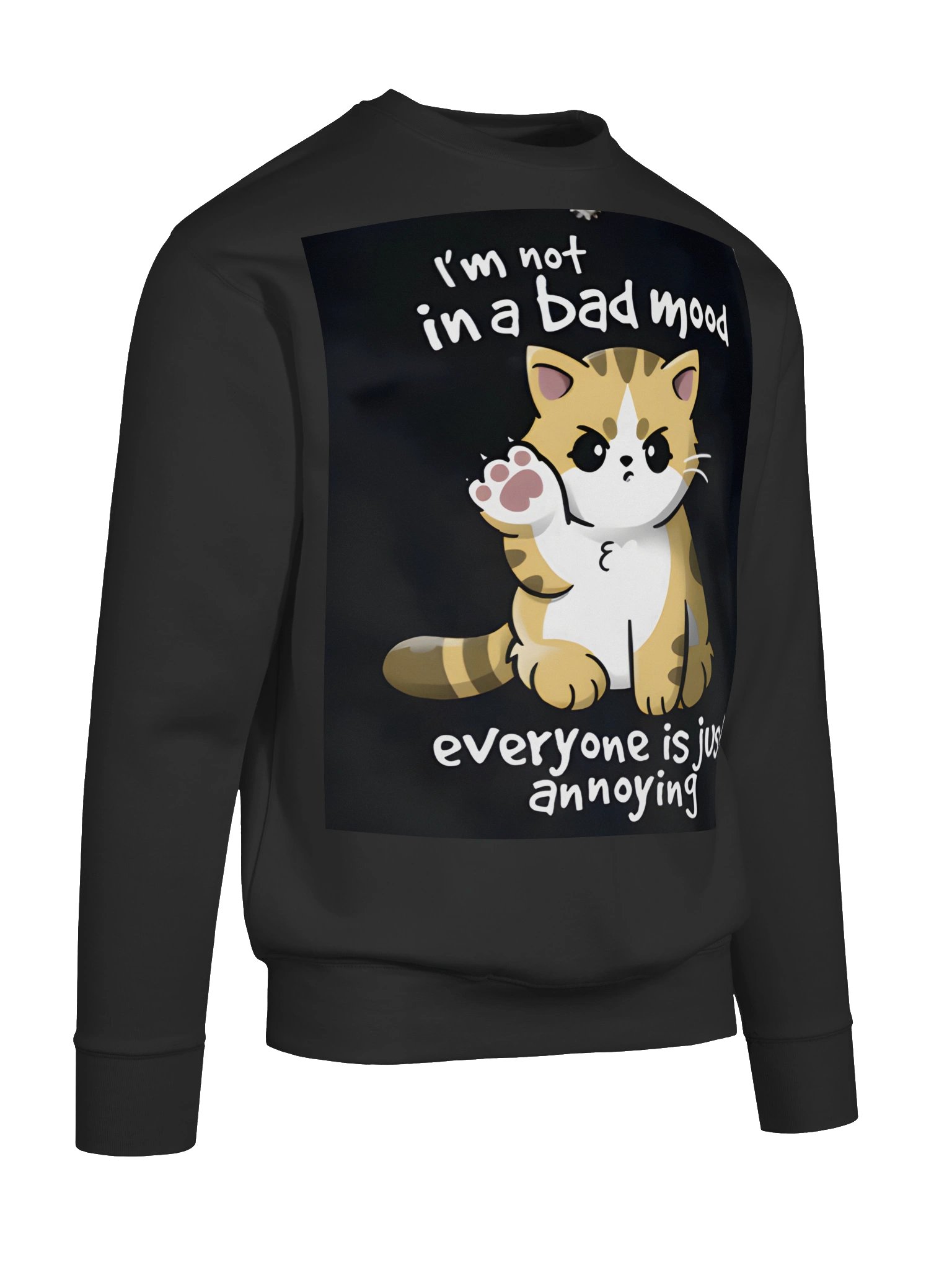 I’m Not in a Bad Mood Cat Sweatshirt product image (10)