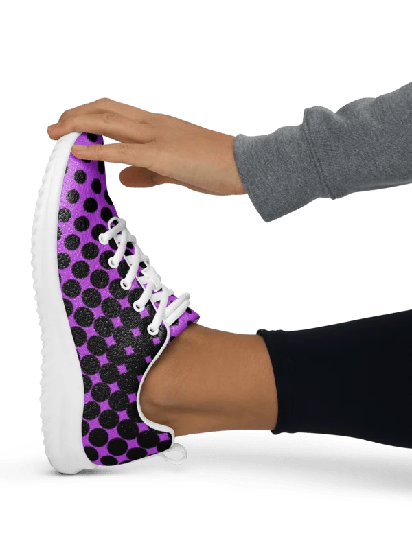 Deep Purple Halftone Vortex Women's Sneakers product image (2)