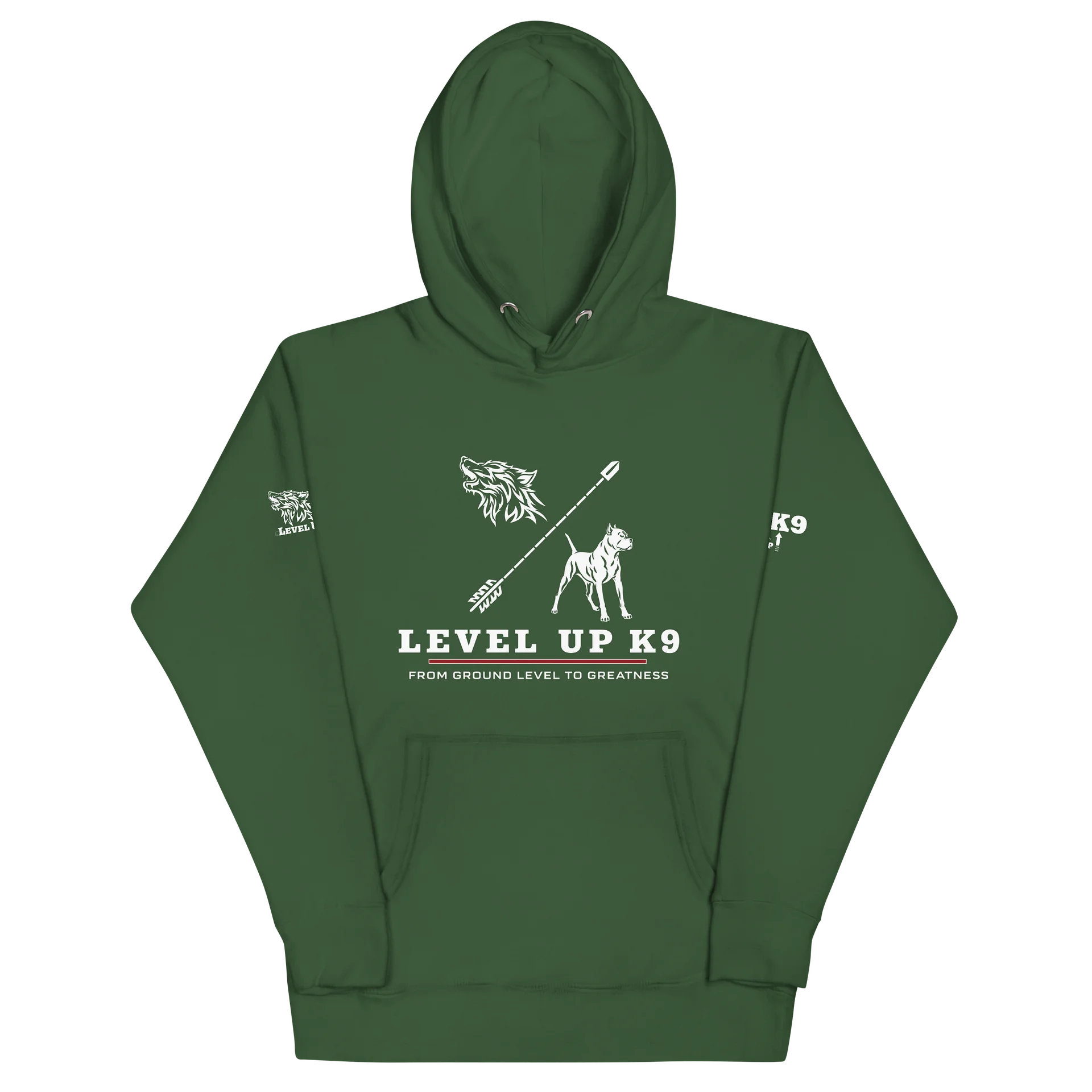 Level-UP K9 Standard Hoodie ( Green ) product image (2)