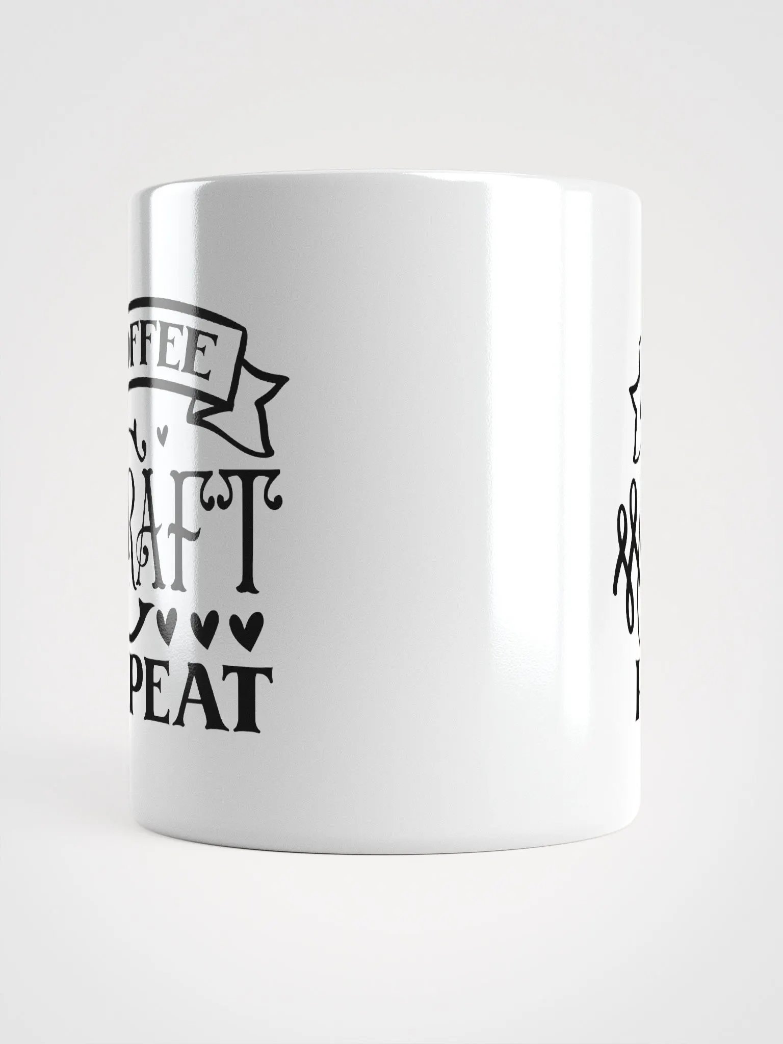 Coffee Craft Repeat White Glossy Mug product image (5)