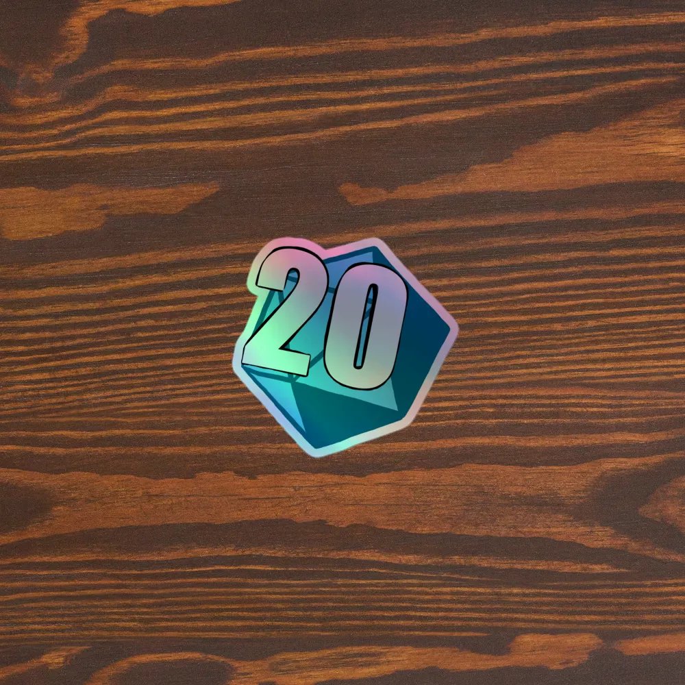 NAT20 HOLO DICE STICKER product image (5)