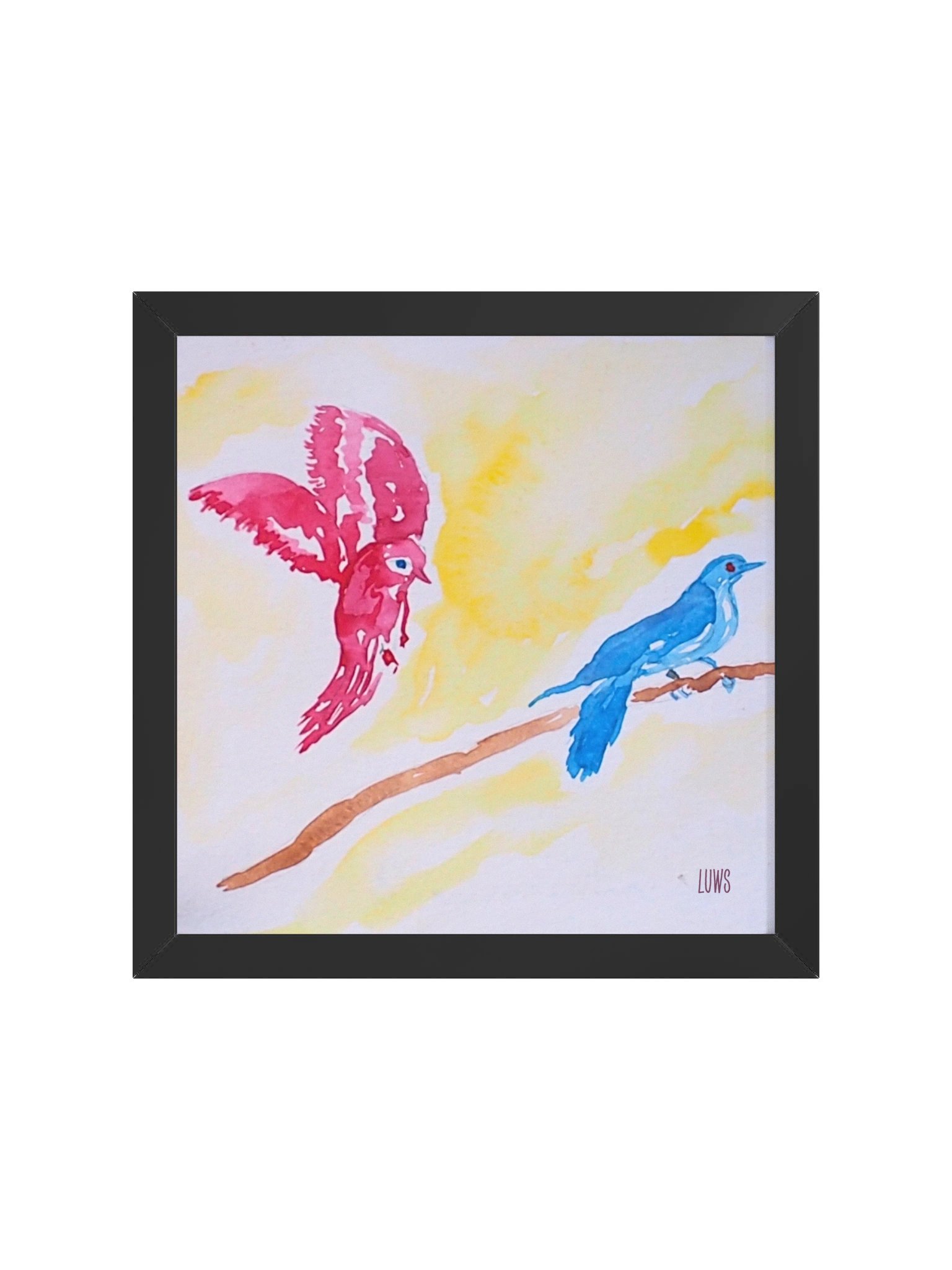 Them | Twin Birds on a Branch Poster (Framed) product image (1)