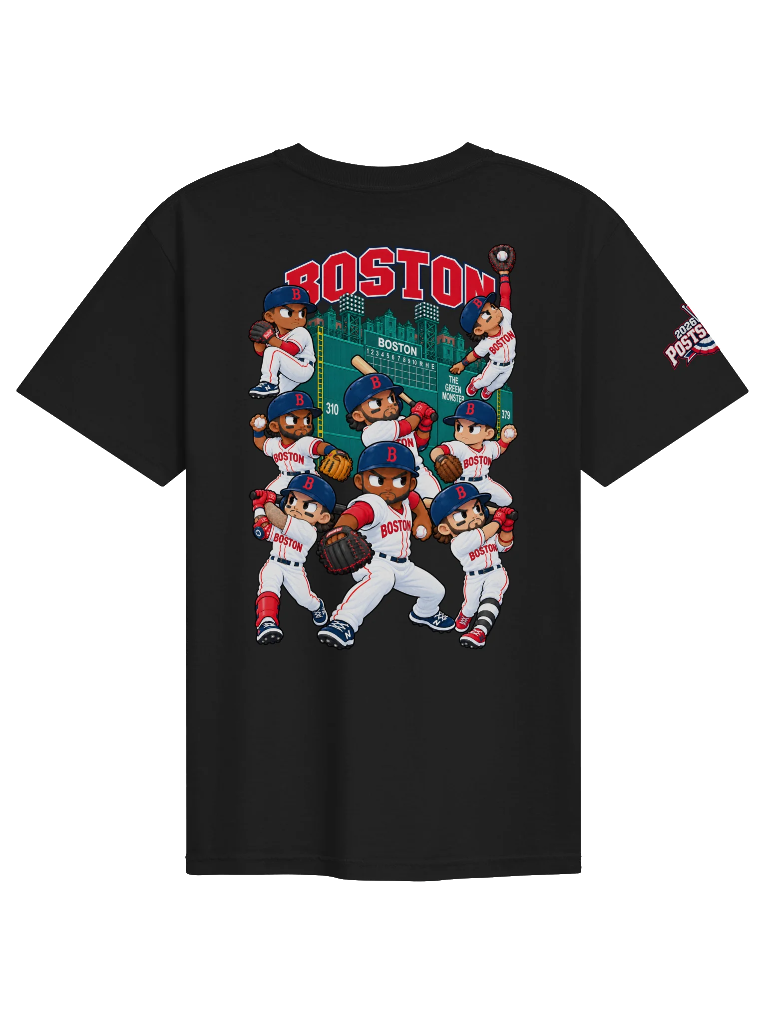 Boston Baseball 2026 "Postseason" Animated Player Back Print T-Shirt product image (2)
