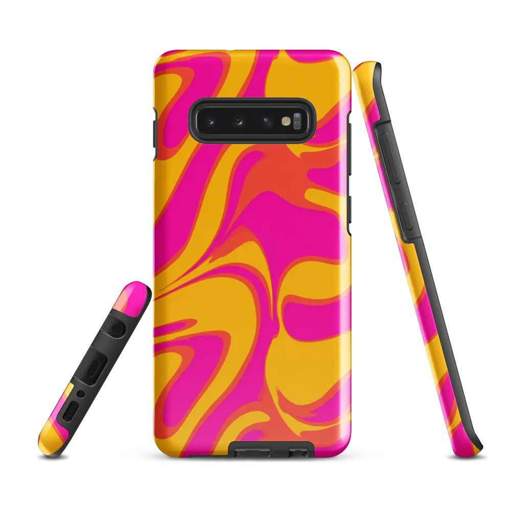 Pink and Yellow Psychedelic Swirls Samsung® Tough Case product image (3)