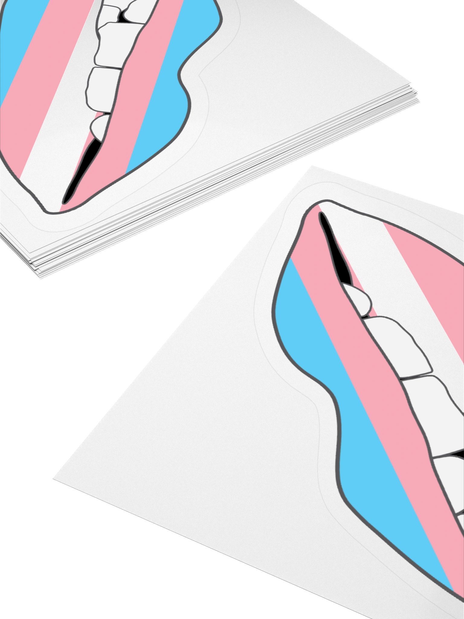 Trans Pride Flag Biting Lips Sticker product image (12)