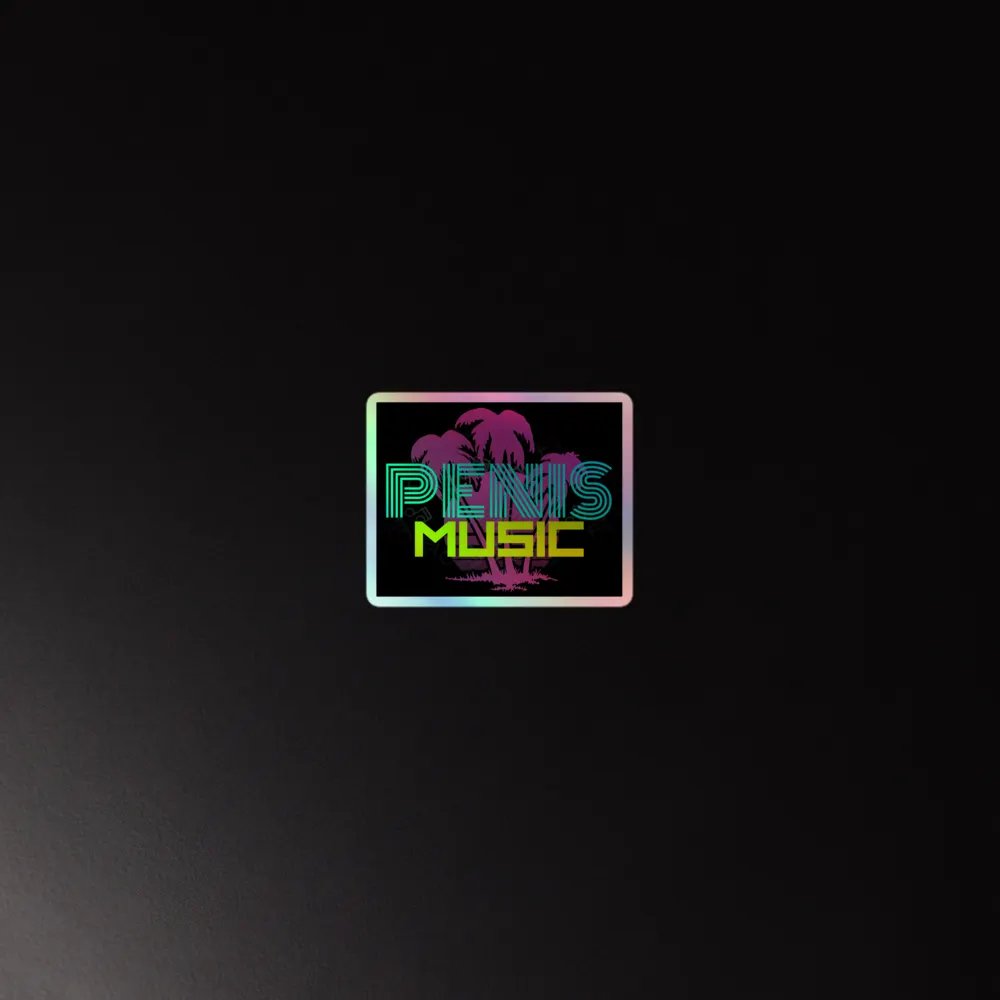 Penis Music holographic stickers product image (3)
