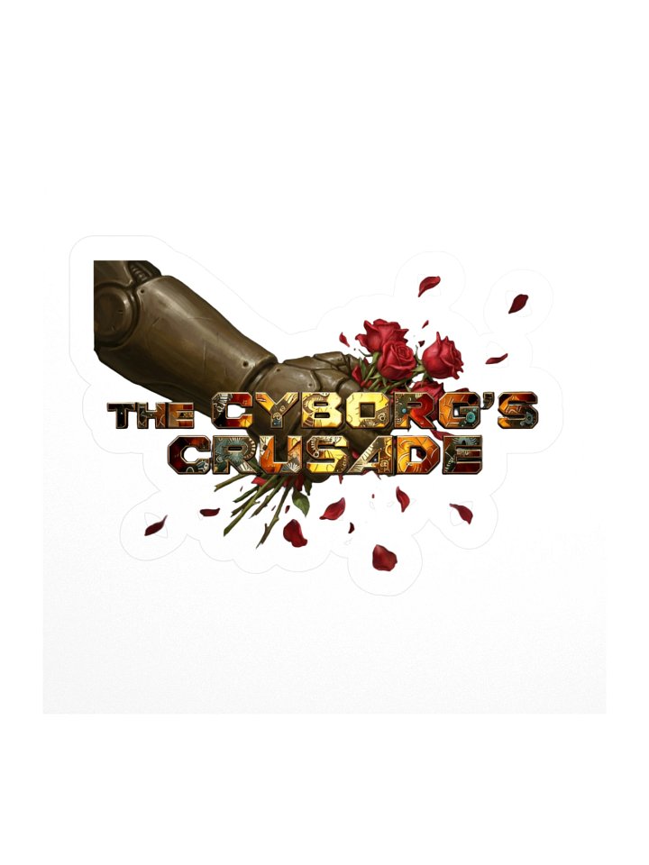 A The Cyborg's Crusade logo sticker product image (1)