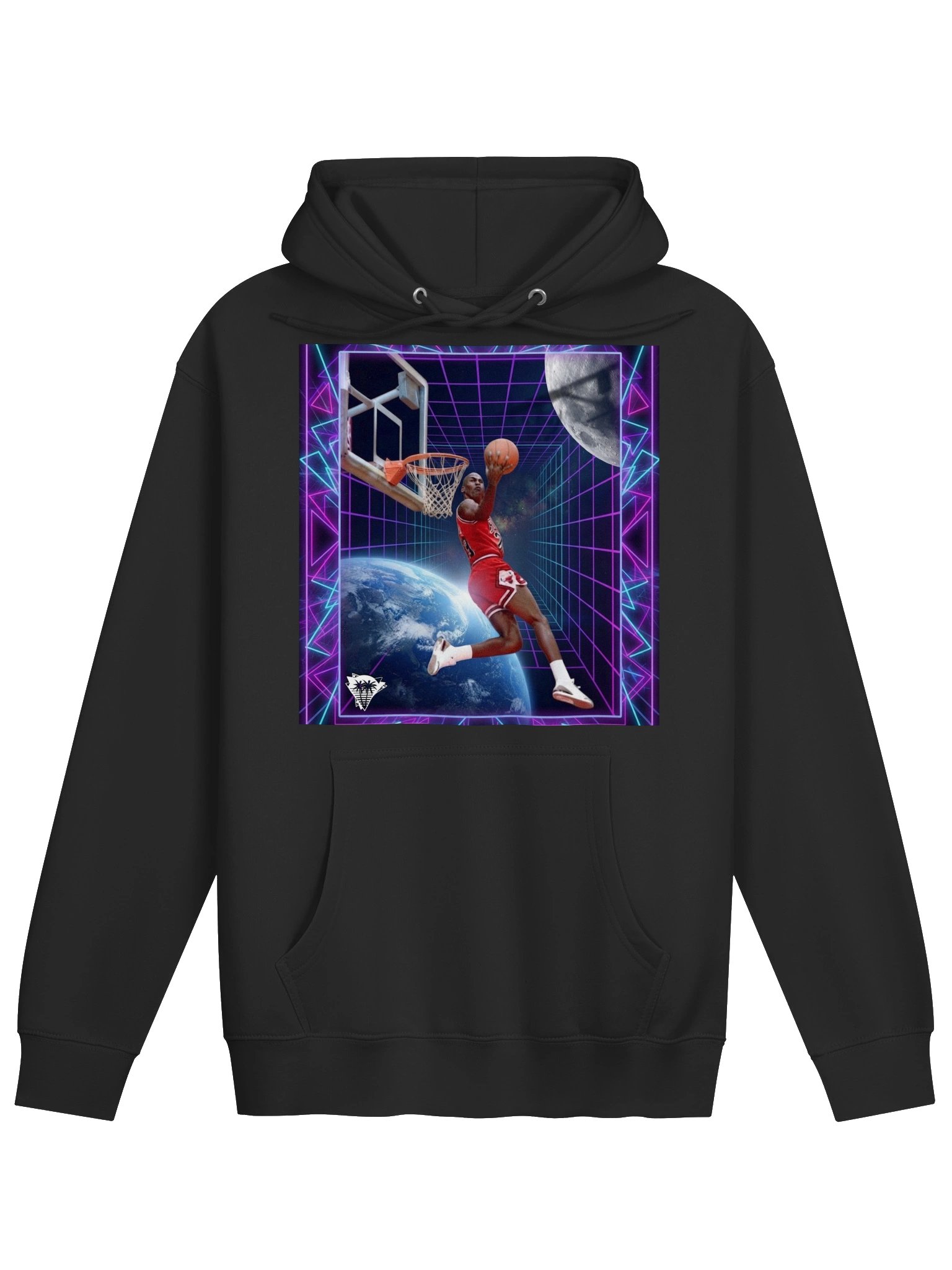 90s VINTAGE RETRO AIR JORDAN DUNK CONTEST SPACE GRID HOODIE product image (1)