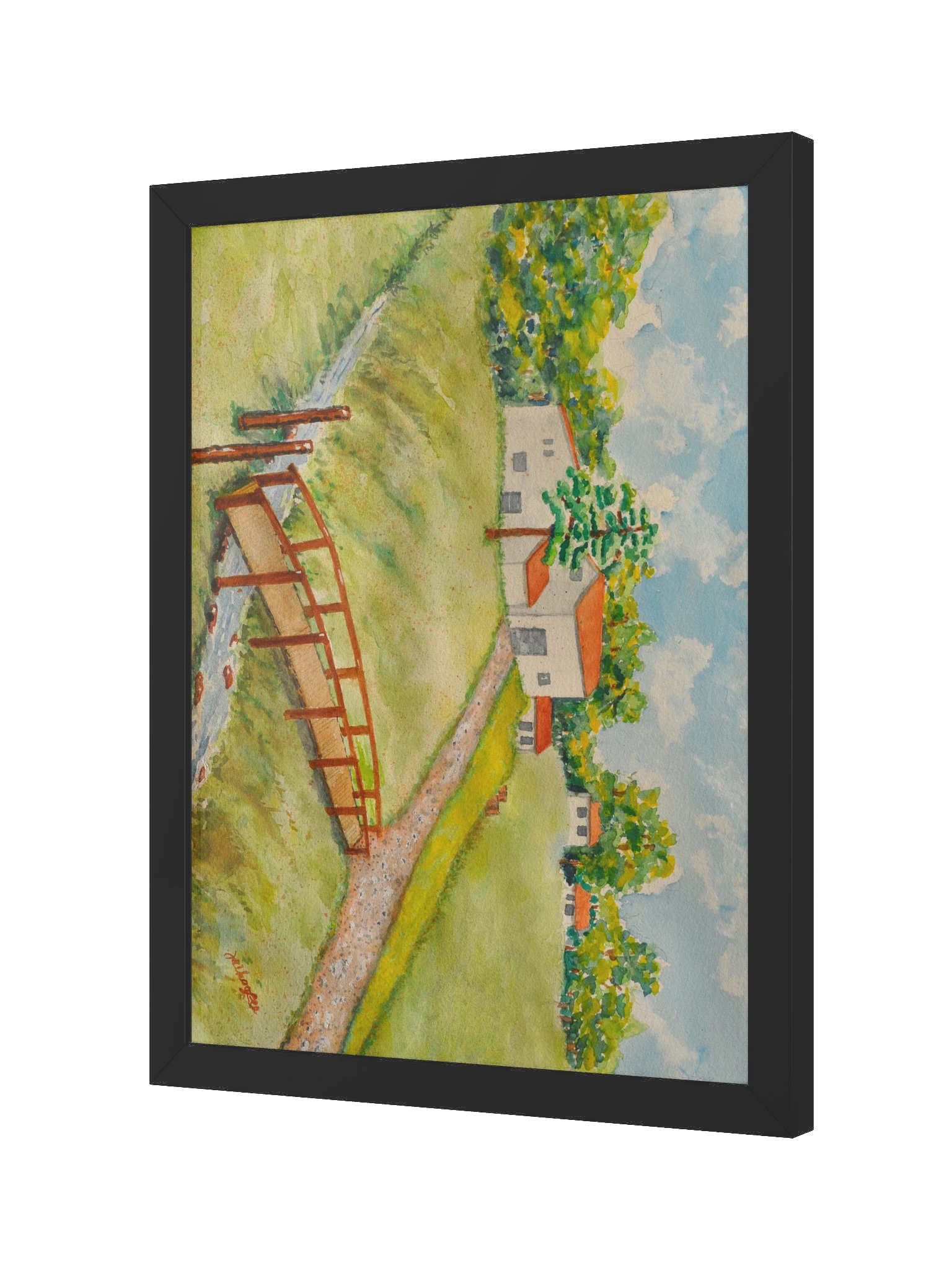 Wooden Bridge Over A Creek To The Farm product image (2)