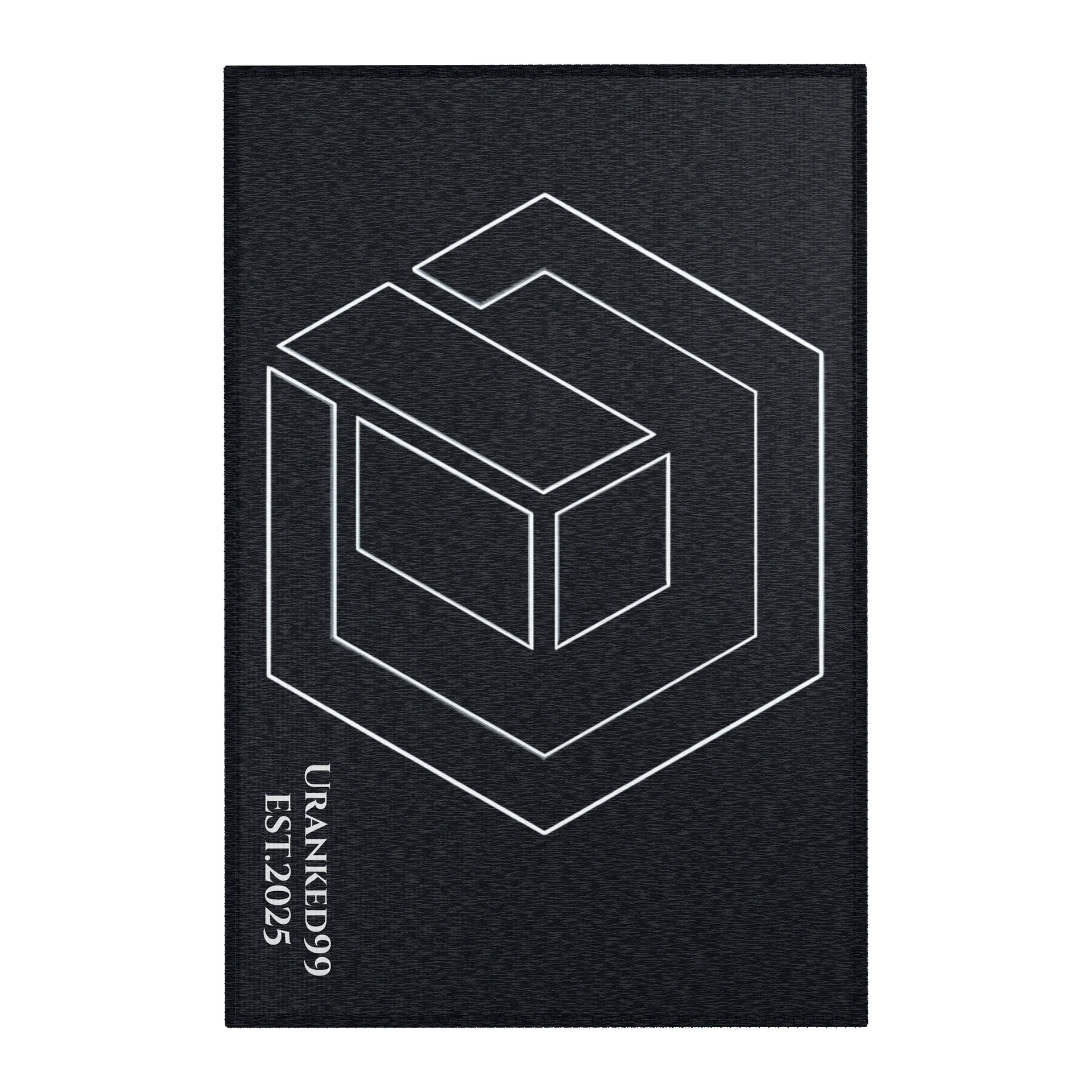 URANIKED99 Geometric Cube Logo Area Rug product image (1)